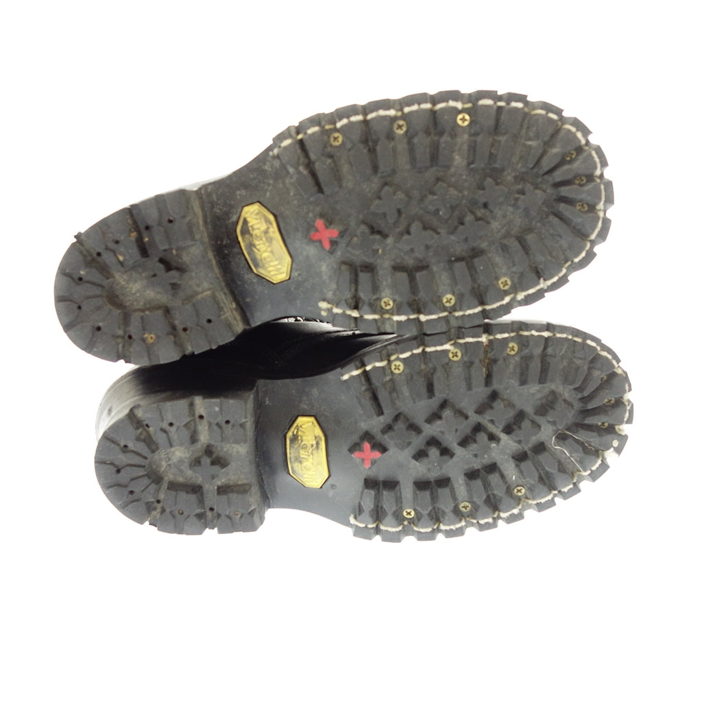 中古◆ホワイツ レザーブーツ スモークジャンパー パンチドキャップ メンズ 10インチ 8,5E 黒 WHITE'S【AFC27】