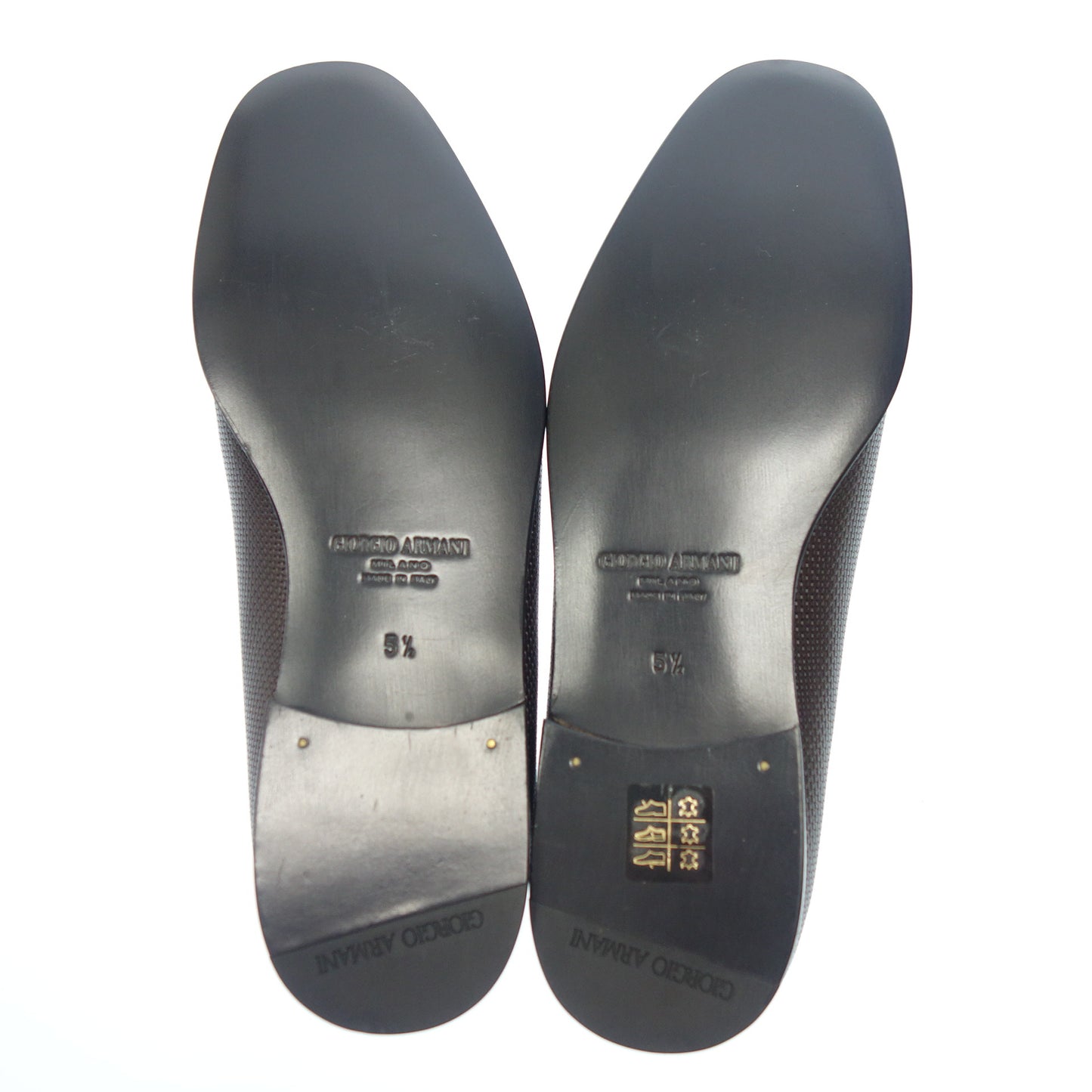 ジョルジオアルマーニ スリッポン メンズ ブラウン 5.5 GIORGIO ARMANI【AFC15】【中古】