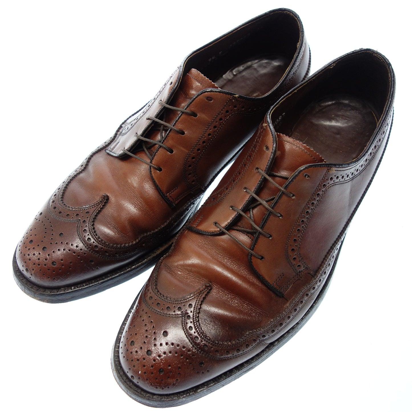 フローシャイム フルブローグシューズ KENMOOR 30813 メンズ 9.5 茶 FLORSHEIM【AFC52】【中古】