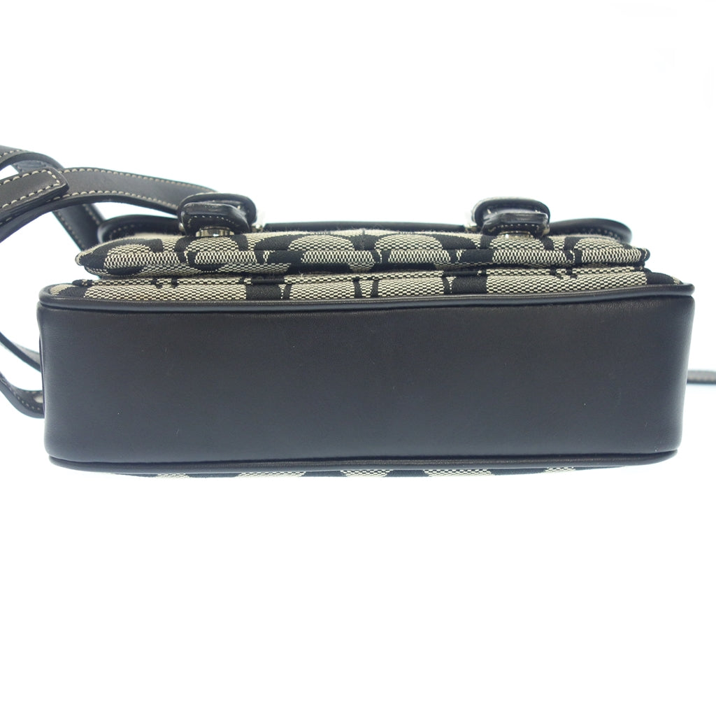 美品◆コーチ ショルダーバッグ ブラック×グレー ショルダーバッグ COACH【AFE1】