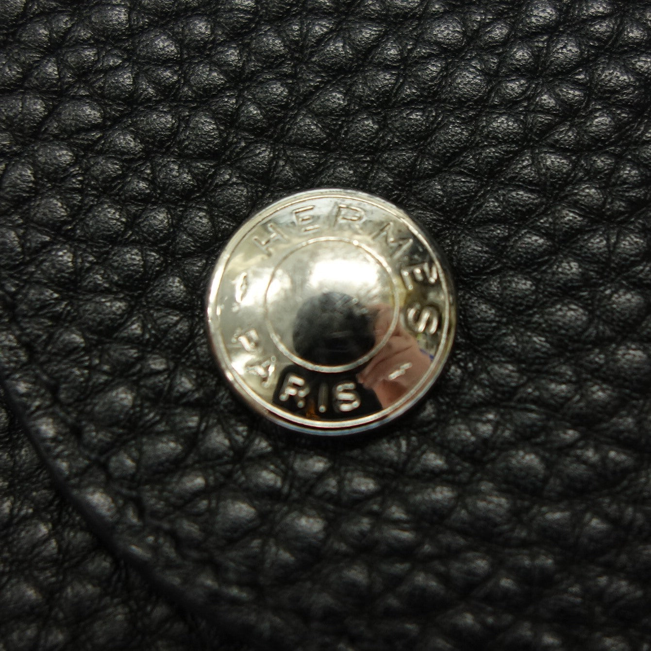 美品◆エルメス レザーポーチ ウエストバッグ トリヨンクレマンス セリエボタン □M刻 黒 HERMES【AFE5】