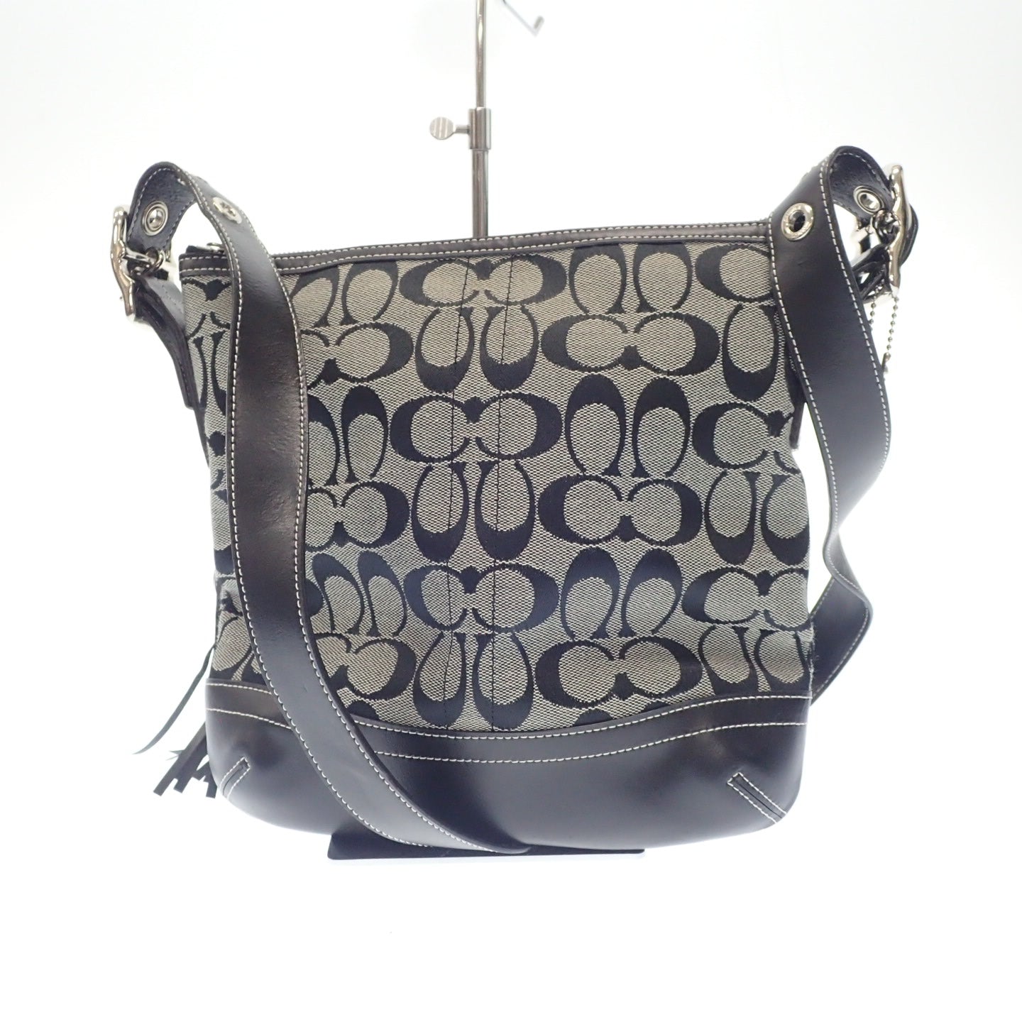 美品◆コーチ ショルダーバッグ シグニチャー COACH【AFE6】