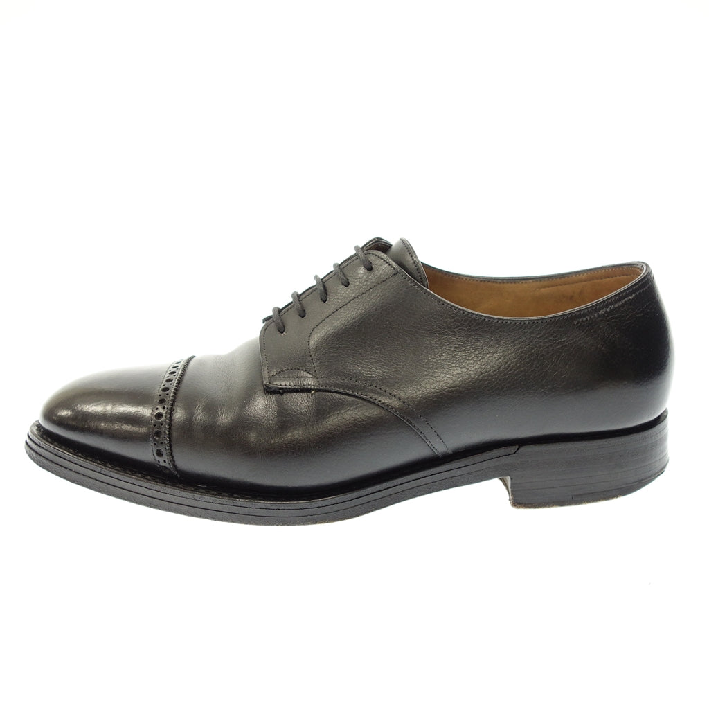 中古◆ジョンロブ パンチドキャップトゥシューズ ラッセル 8695ラスト レザーシューズ メンズ 7.5 黒系 JOHN LOBB RUSSEL【AFC13】