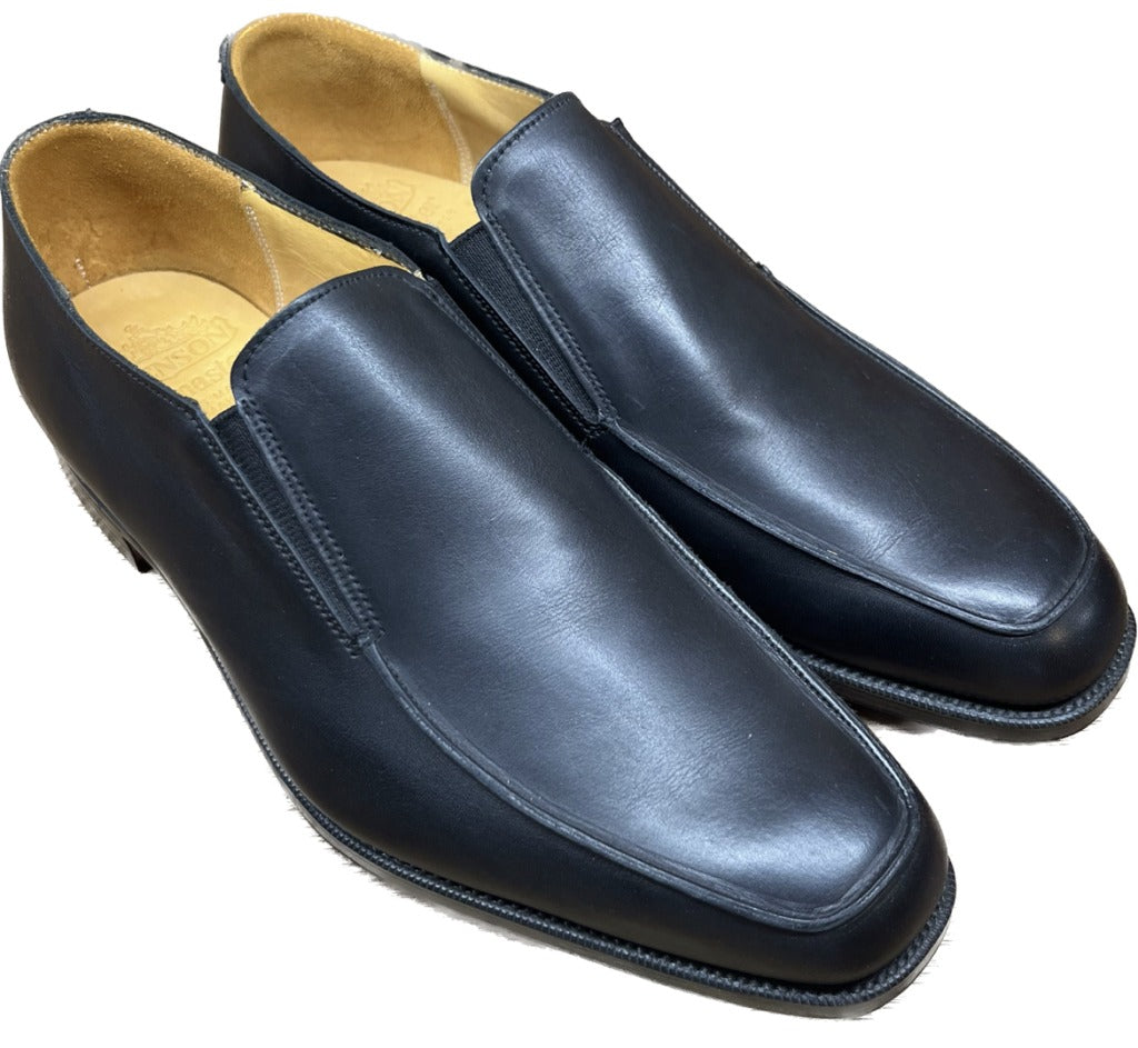 像新的一样 ◆Grenson 皮鞋乐福鞋侧松紧 33348 黑色 UK7.5 footmaster Grenson