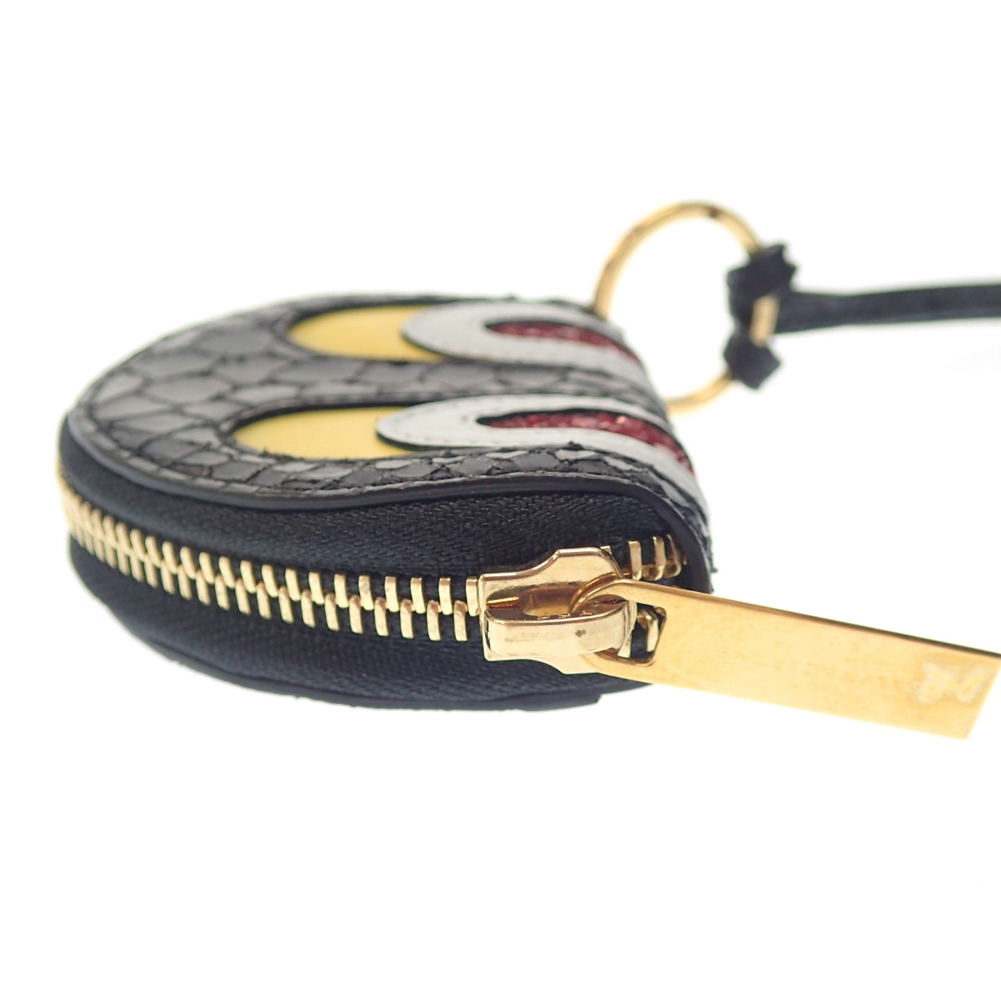 美品◆ステラマッカートニー コインケース 小銭入れ ストラップ付 黒系 STELLA McCARTNEY【AFI8】