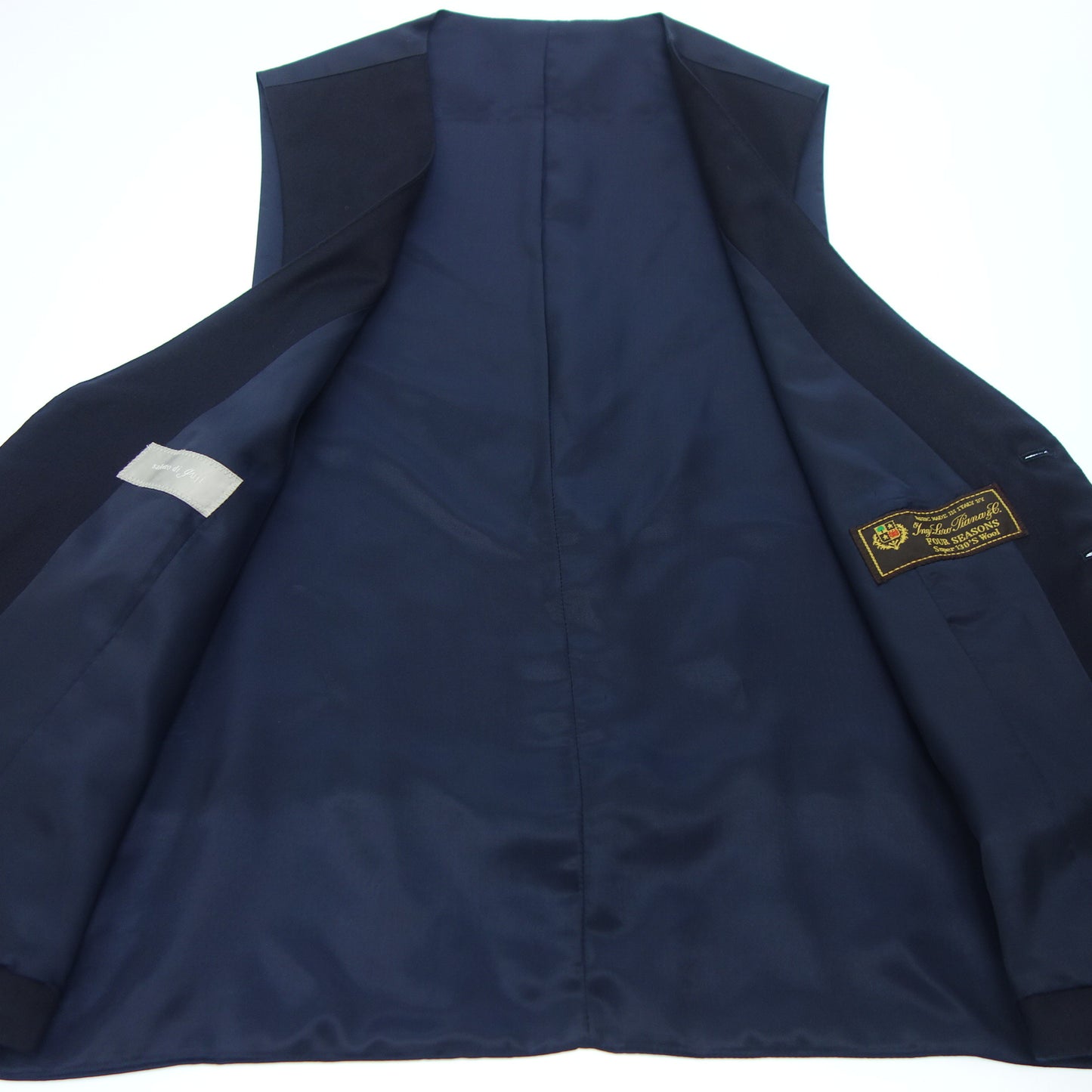サロット ディ グジ ジレ ベスト ロロピアーナ 48 メンズ ネイビー salotto di guji【AFB37】【中古】