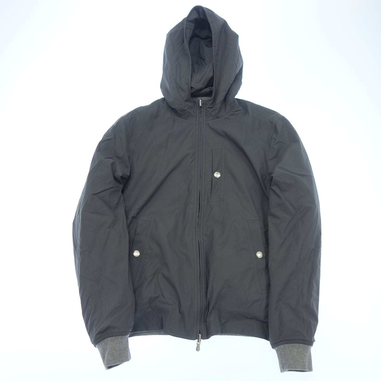 ブルネロクチネリ ブルゾン ダブルフェイス ナイロン&コットン メンズ グレー S BRUNELLO CUCINELLI【AFA9】【中古】