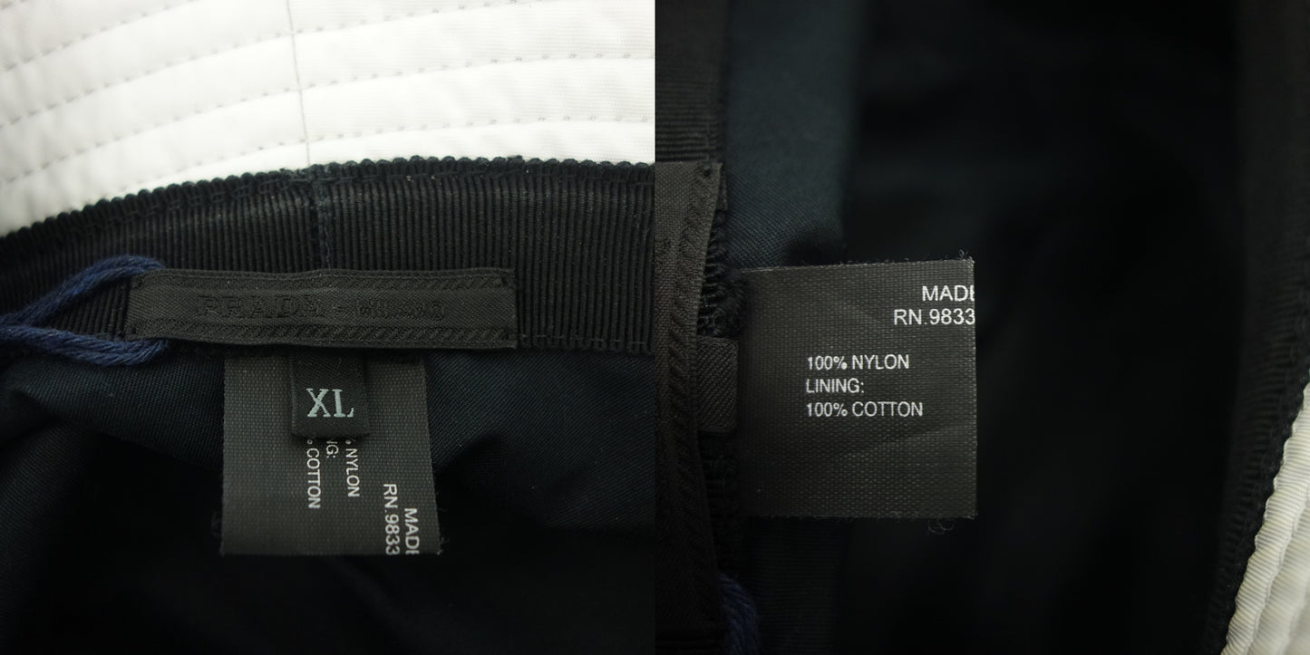 プラダ バケットハット 三角プレート 98339 ホワイト XL PRADA【AFI23】【中古】