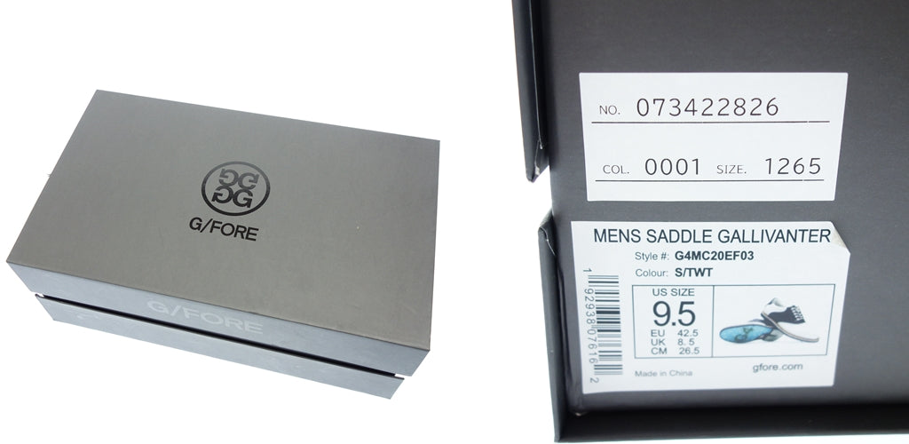 未使用◆ジーフォア ゴルフシューズ G4MC20EF03 メンズ ホワイト ネイビー サイズ26.5cm G/FORE【AFD8】