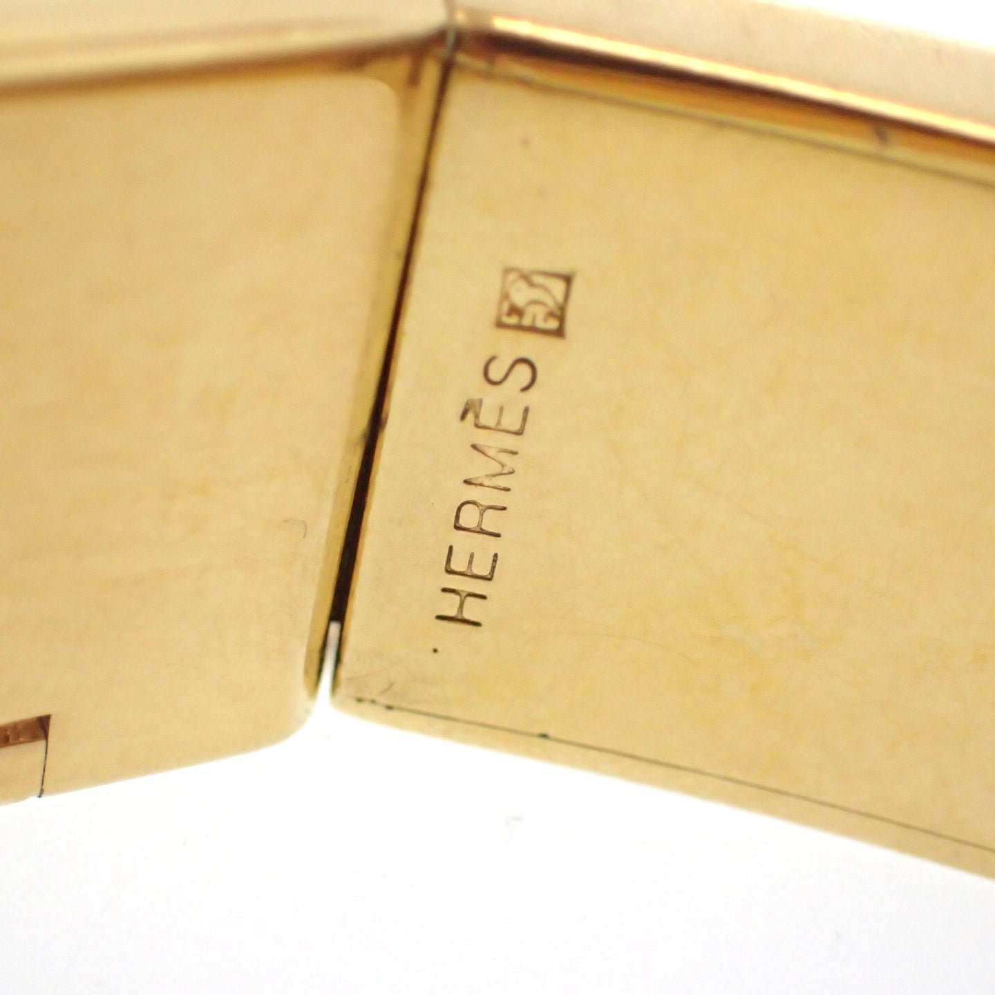 エルメス レザーブレスレット GP金具 ゴールド系 箱付き HERMES【AFI11】【中古】