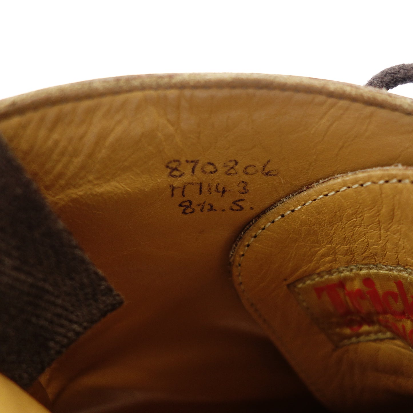 美品◆トリッカーズ レザー ブーツ ウイングチップ 870806 メンズ ブラウン系 サイズ8.5 Trickers【AFC42】