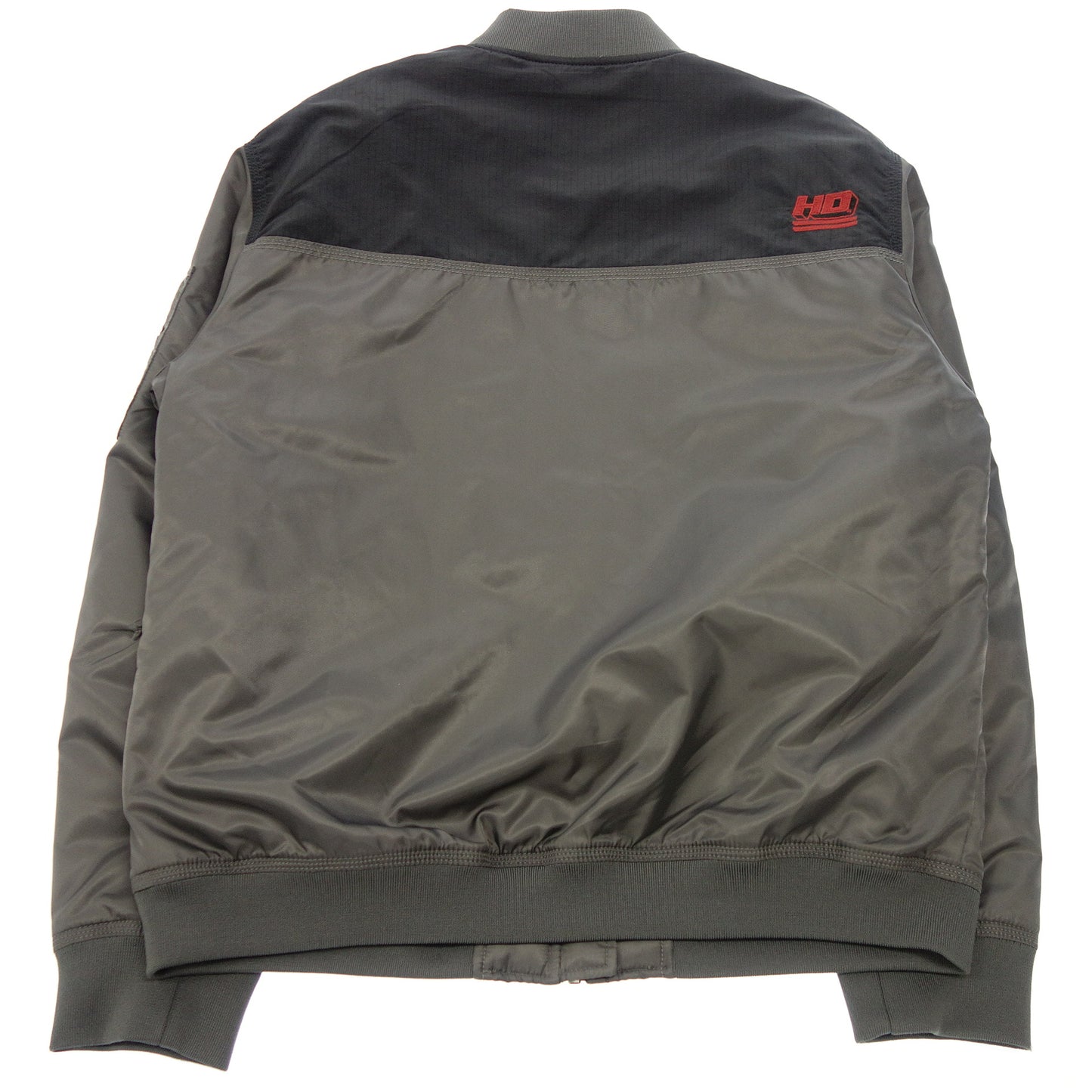 美品◆ハーレイダビットソン MA-1 キルトライニング ナイロン グレー サイズM 97494-19VM メンズ Harley-Davidson【AFA10】