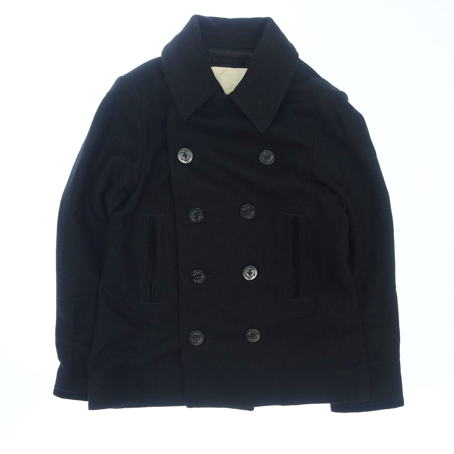 デニム&サプライ ラルフローレン Pコート ウール メンズ M 黒 RALPH LAUREN【AFB22】【中古】
