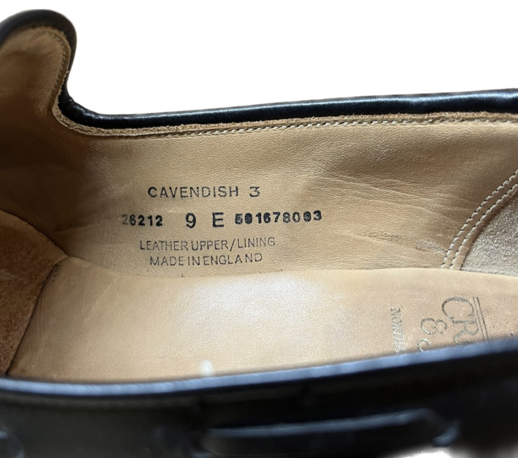 美品◆クロケット&ジョーンズ タッセルローファー キャベンディッシュ CAVENDISH3 黒 UK9E CROCKETT&JONES
