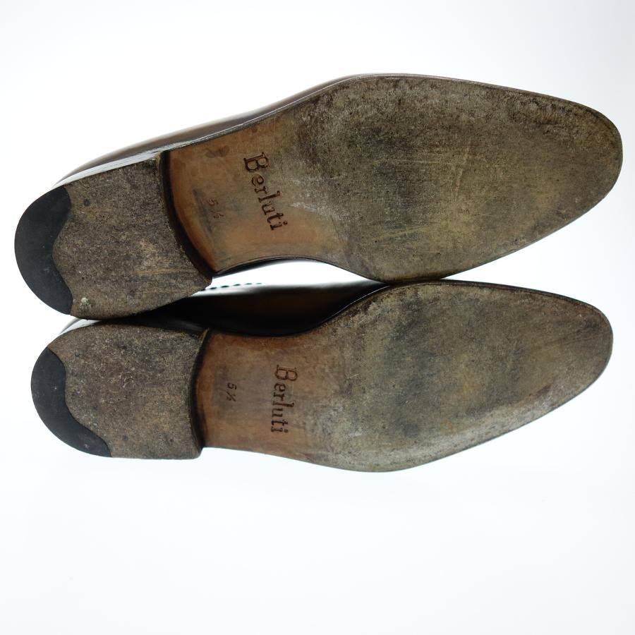 美品◆ベルルッティ シューズ オックスフォード メンズ 5.5 茶 BERLUTI【LA】