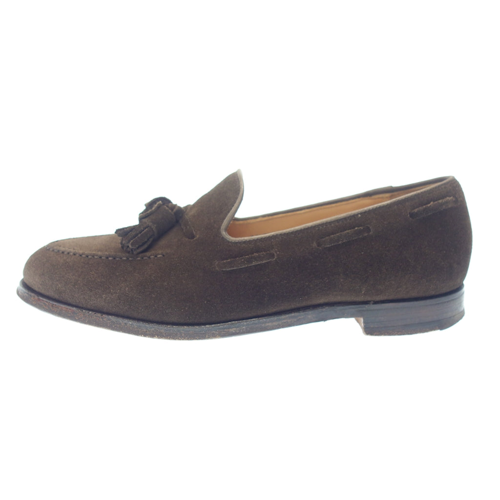 美品◆クロケット&ジョーンズ レザーシューズ タッセル ローファー キャベンディッシュ3 スエード メンズ UK6 ブラウン Crockett&Jones CAVENDISH3【LA】