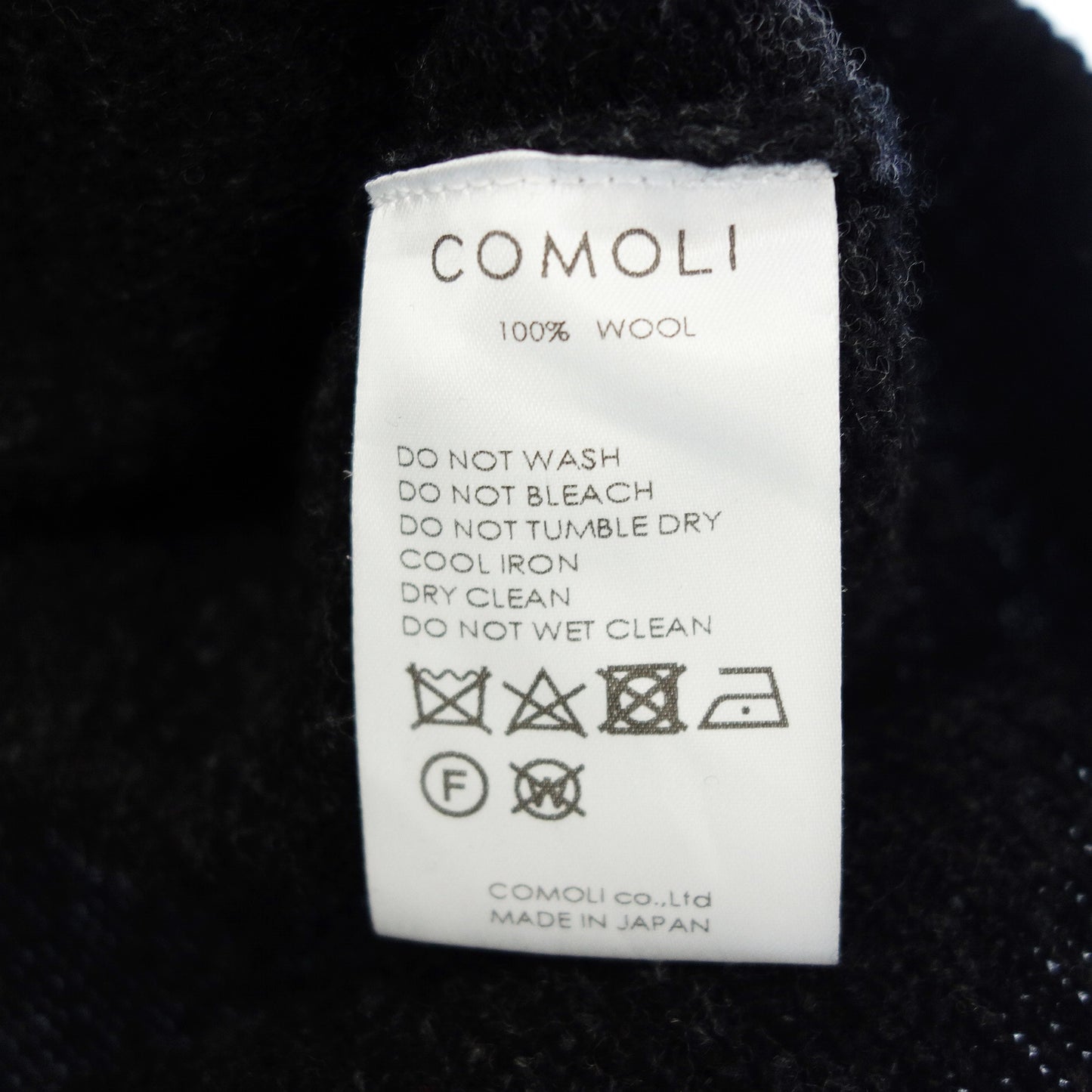 コモリ ラムズウール クルーネックニット W03-06009 メンズ 3 黒 COMOLI【AFB20】【中古】