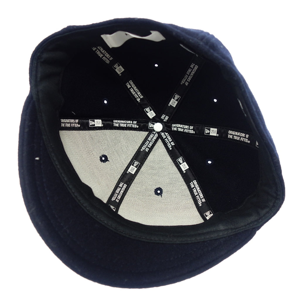 美品◆ハイク ニューエラ キャップ 6パネル ウール メンズ ネイビー サイズ56.8cm HYKE × NEWERA【AFI20】