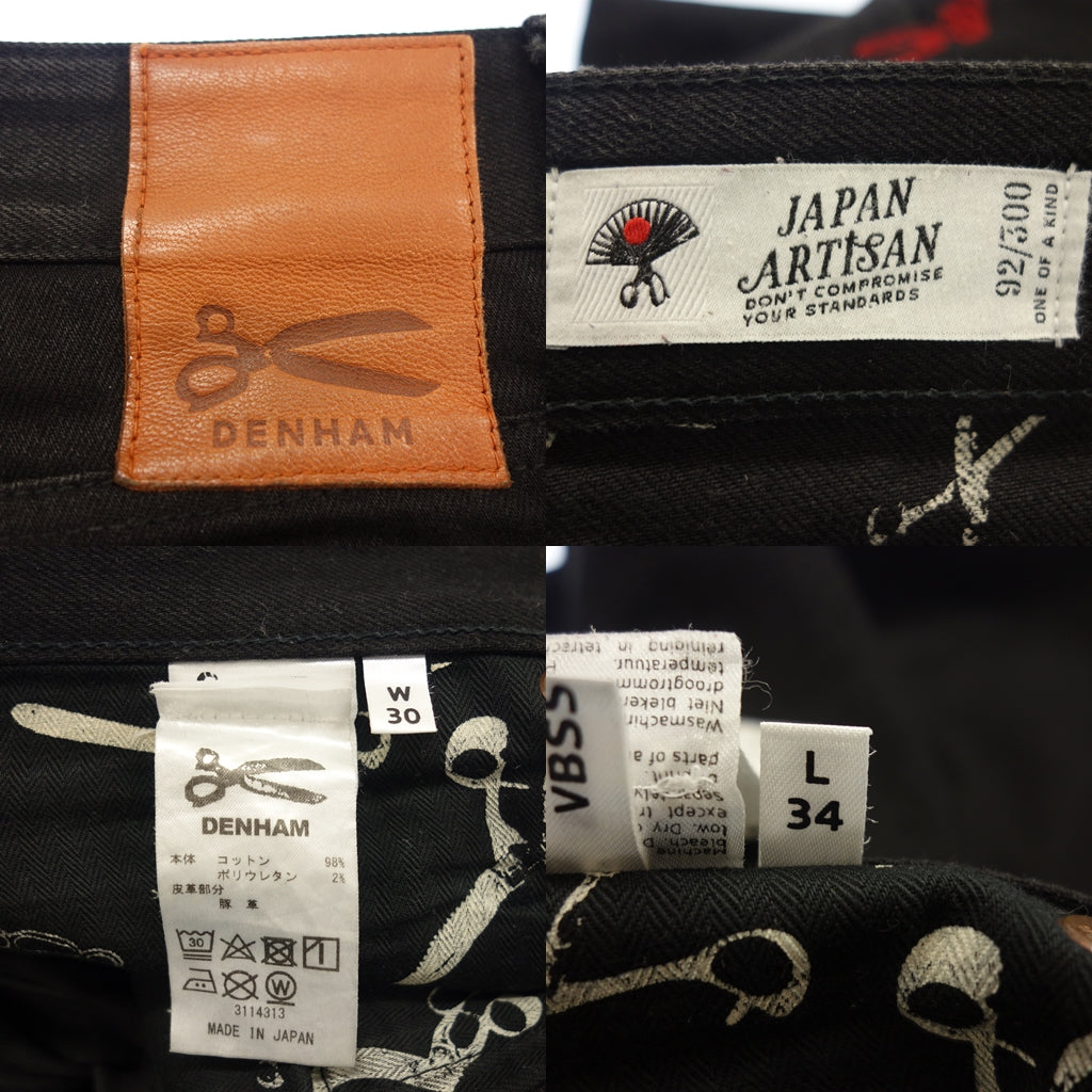 中古◆デンハム デニムパンツ RAZOR SLIM FIT VBSS JAPAN ARTISAN メンズ ブラック W30 L34サイズ DENHAM【AFB38】