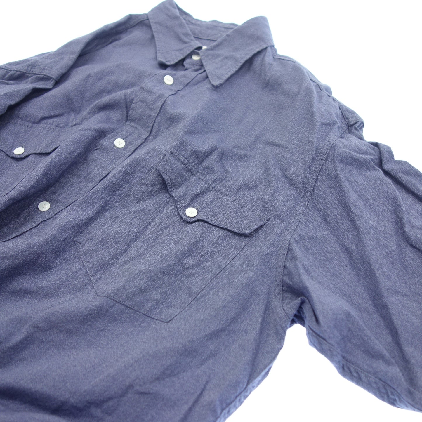 コモリ シャツ コットン ワークシャツ U03-020 メンズ パープル系 2 COMOLI【AFB2】【中古】