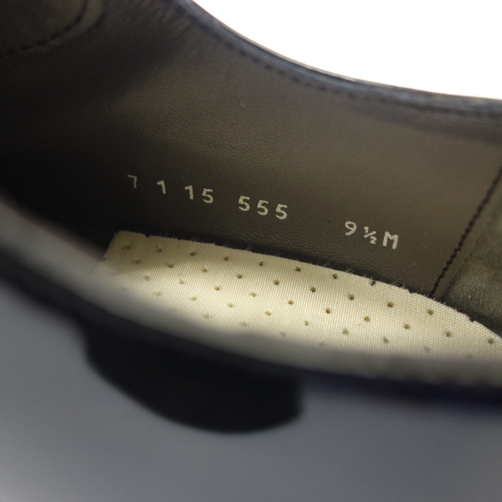 美品◆ジョンストンマーフィー レザーシューズ ストレートチップ パテントレザー メンズ ブラック サイズ9.5 JOHNSTON&MURPHY【AFD9】