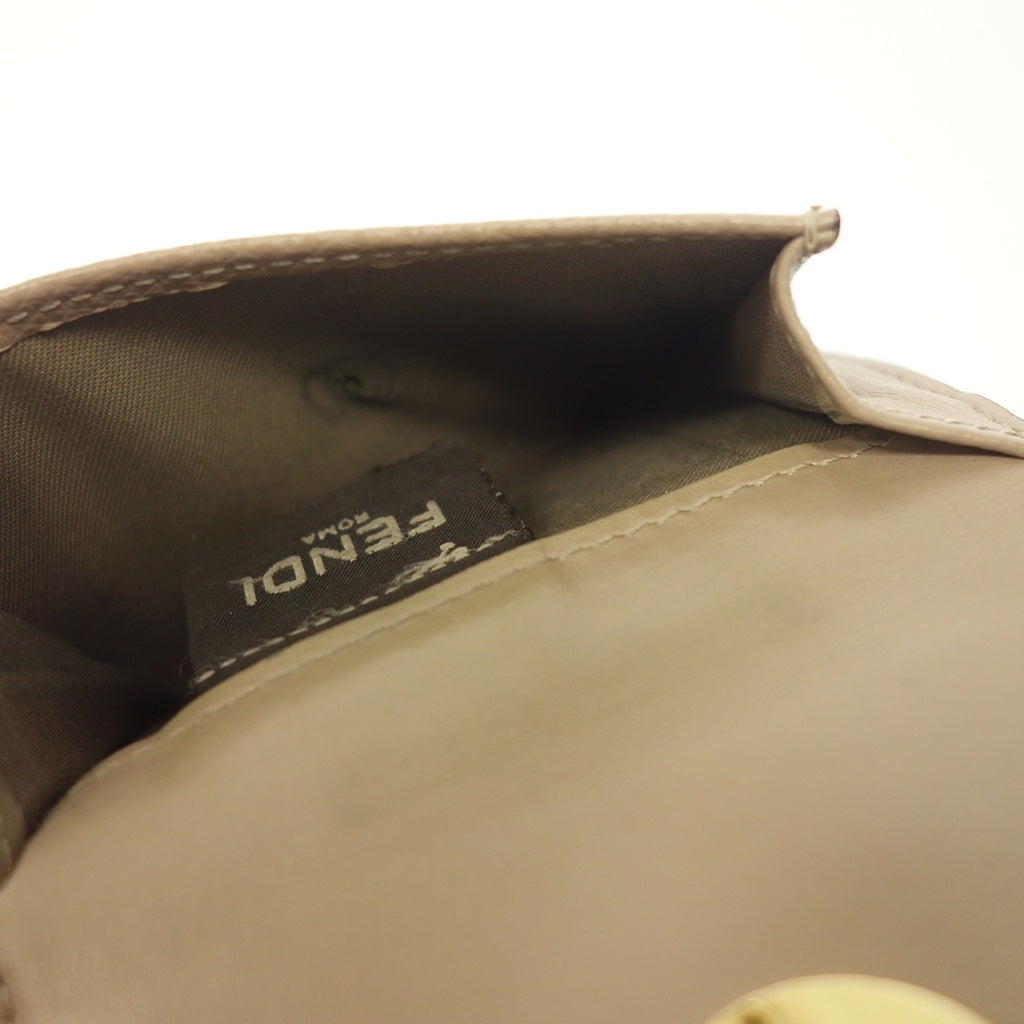 中古◆フェンディ コンパクト 3つ折り財布 F is Fendi ベージュ FENDI【AFI8】