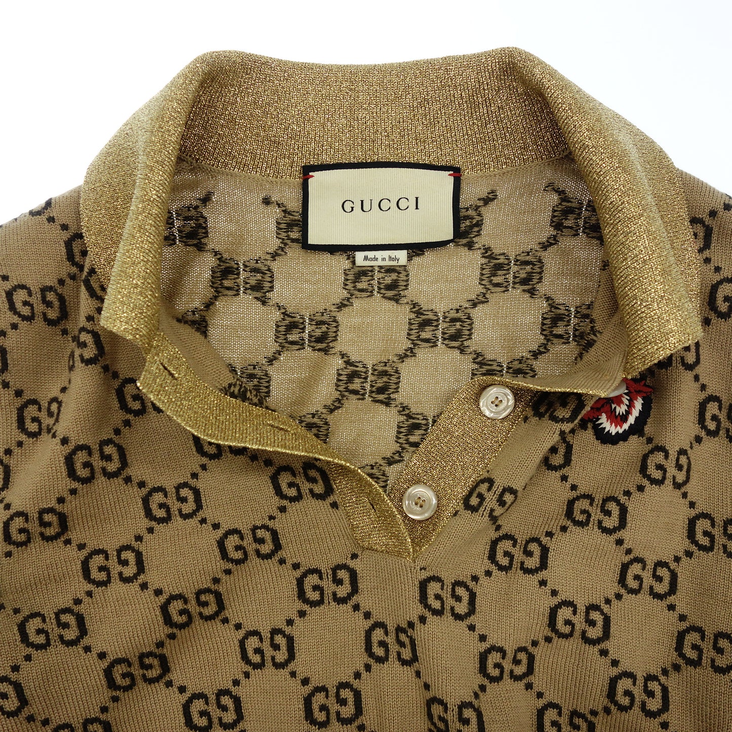 中古◆グッチ GG柄 トップス 狼ワッペン 18SS レディース サイズS GUCCI【AFB46】
