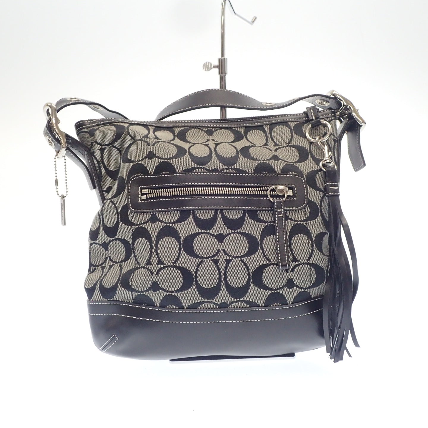 美品◆コーチ ショルダーバッグ シグニチャー COACH【AFE6】