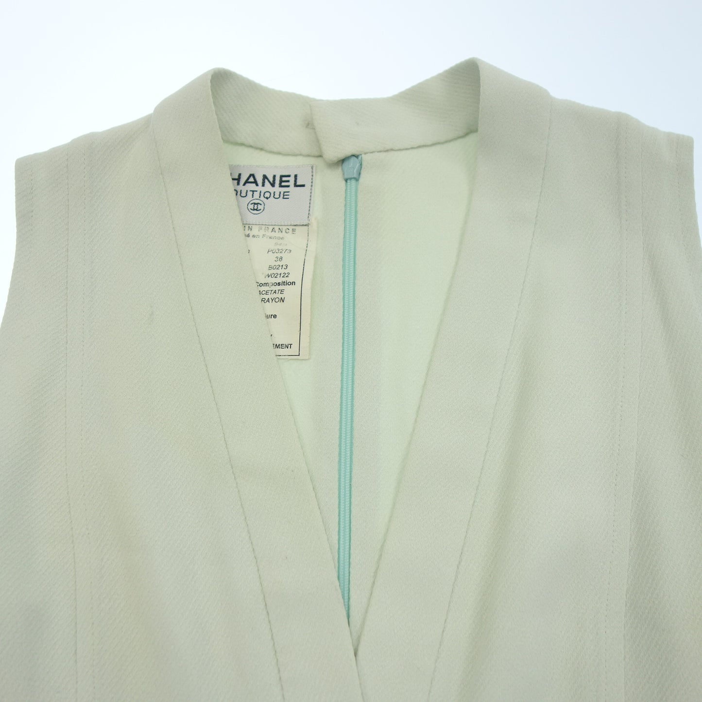 シャネル ノースリーブトップス 94P レディース グリーン系 38 CHANEL【AFB52】【中古】