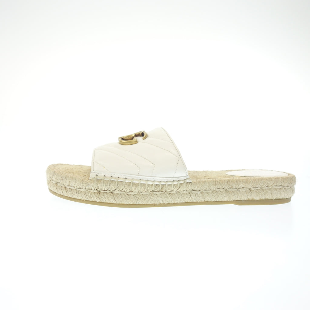 中古◆グッチ サンダル GGマーモント 573028 レディース 39.5 ホワイト GUCCI【AFC10】