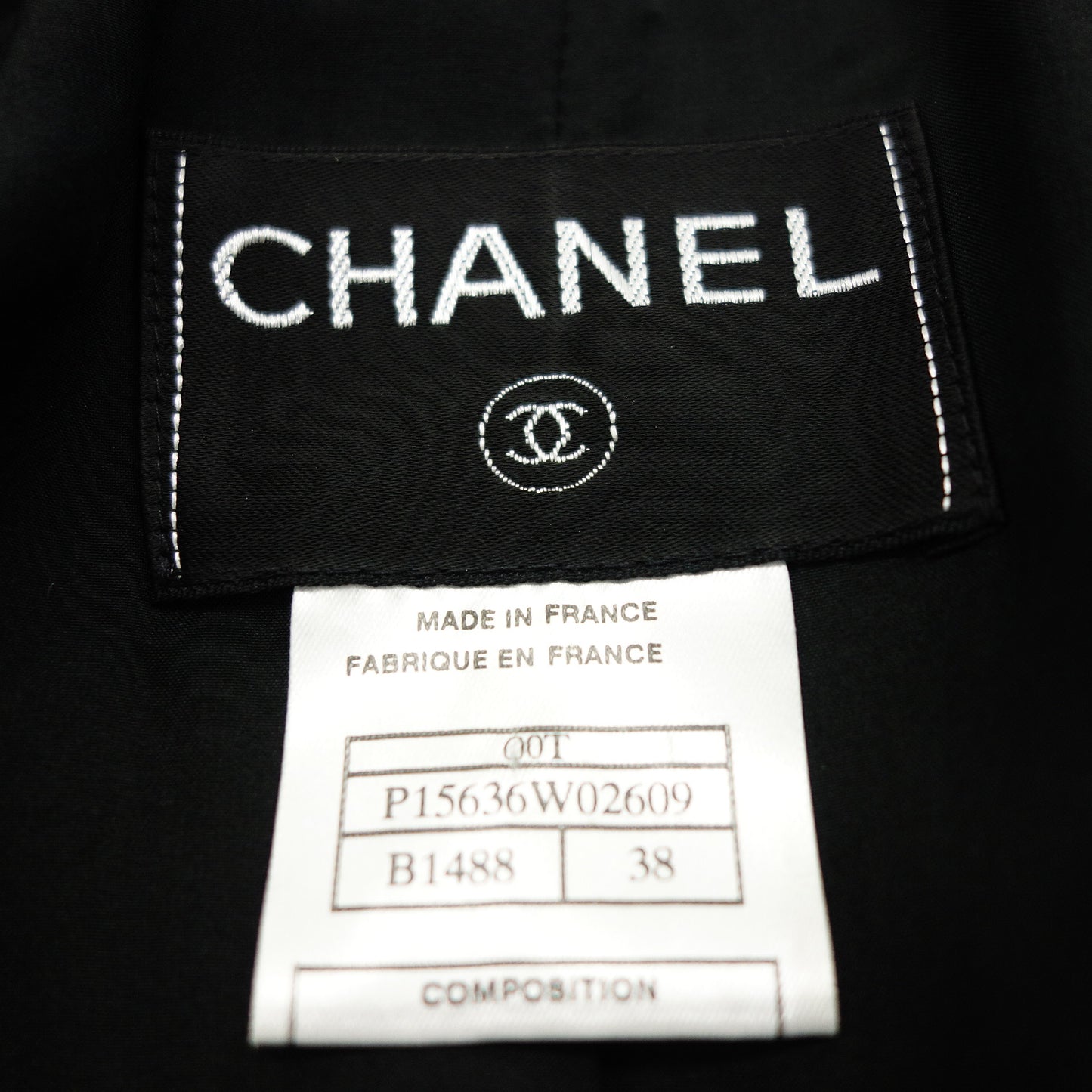 シャネル ジャケット 00T ウール ノーカラー レディース ブラック 38 CHANEL【AFB6】【中古】