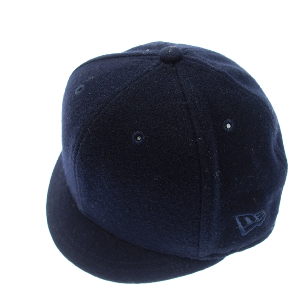 美品◆ハイク ニューエラ キャップ 6パネル ウール メンズ ネイビー サイズ56.8cm HYKE × NEWERA【AFI20】