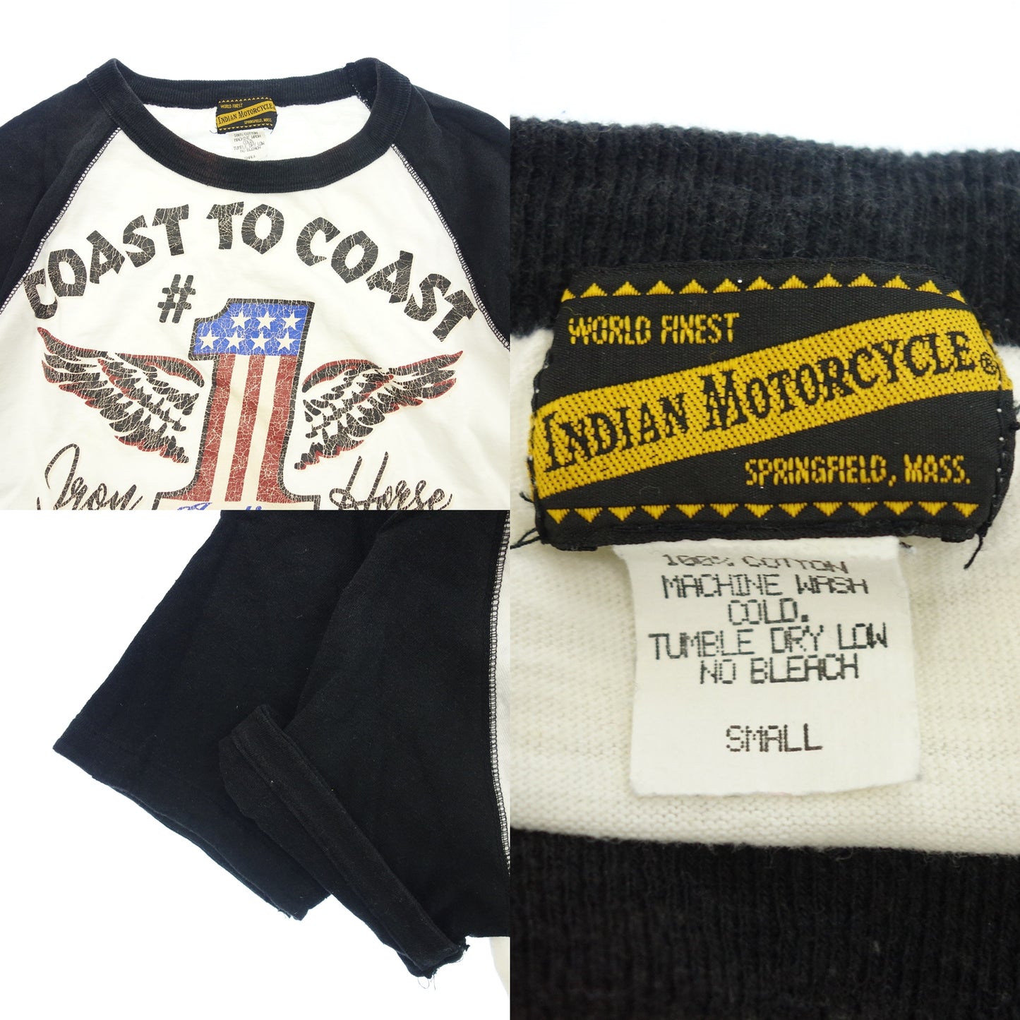 中古◆Tシャツ 4点セット メンズ The FLAT HAND/INDIAN MOTOR CYCLE/McCOY'S/LA ROCKA!【AFB54】