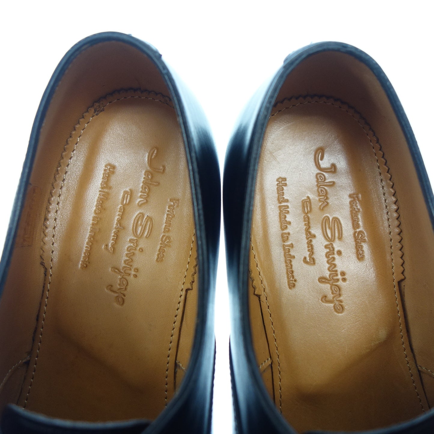 中古◆ジャランスリワヤ ストレートチップ レザーシューズ 内羽根 5623 メンズ ブラック サイズ5.5 Jalan Sriwijaya【AFC5】