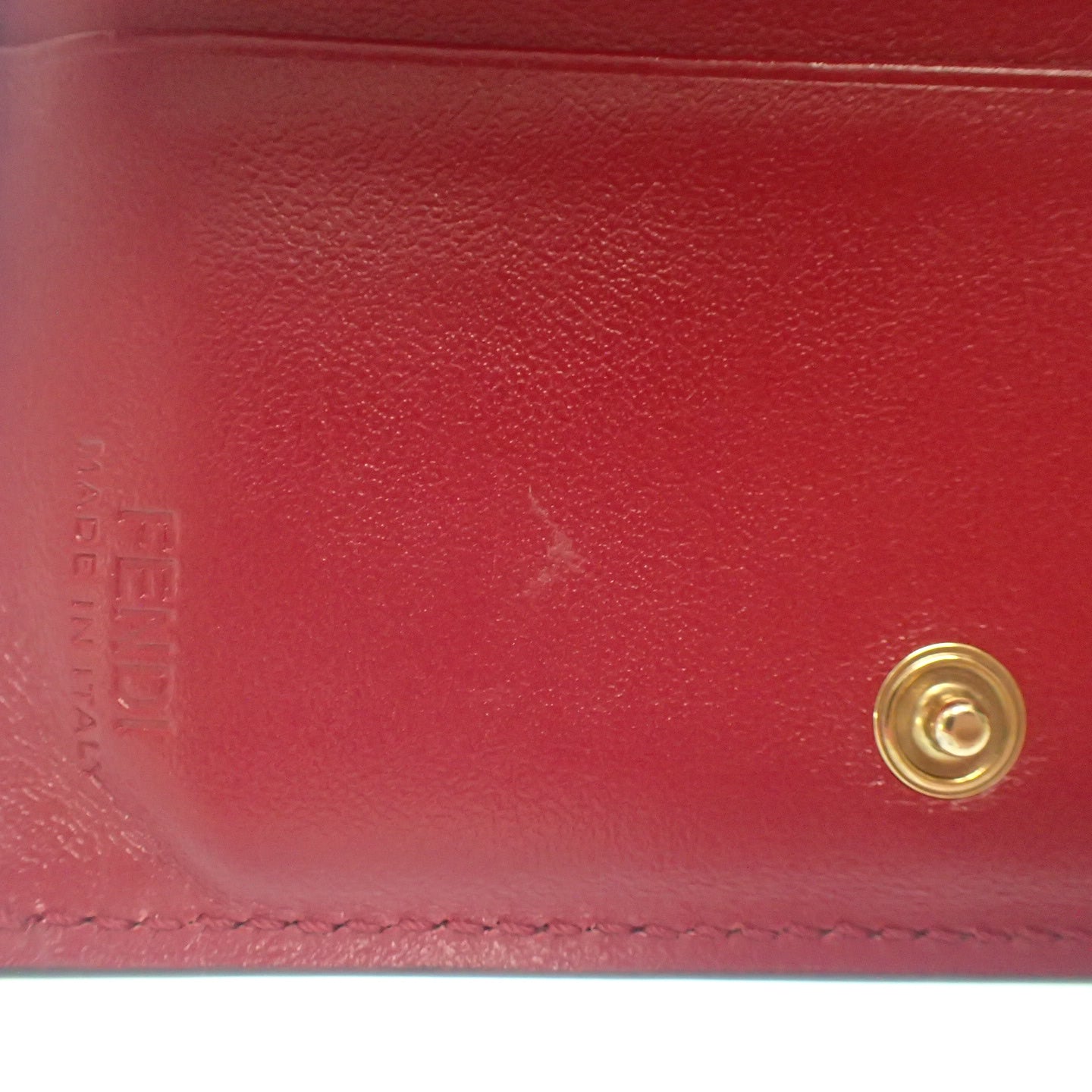 フェンディ 財布 エフイズ コンパクトウォレット レッド FENDI【AFI1】【中古】