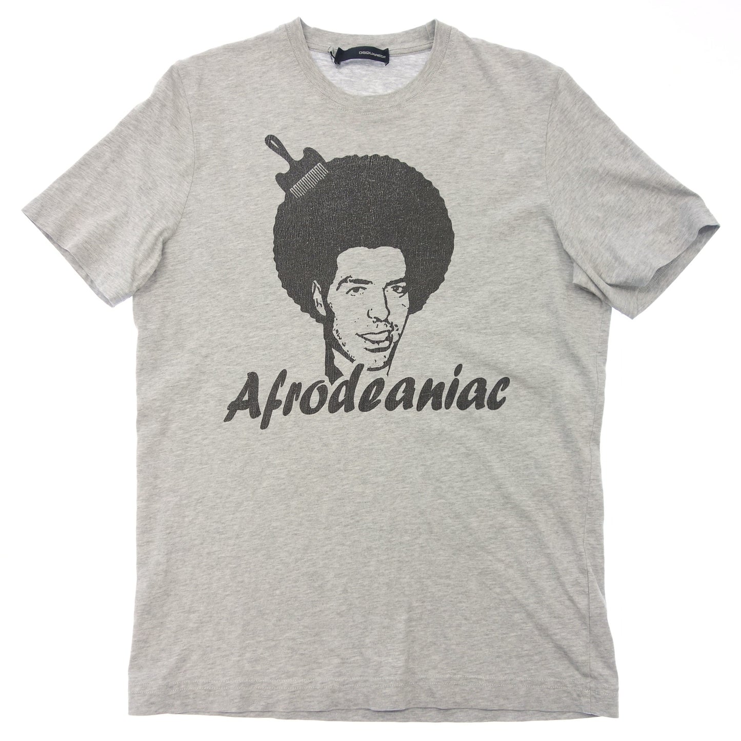 美品◆ディースクエアード 半袖Tシャツ カットソー クルーネック プリント メンズ XS グレー DSQUARED2【AFB38】