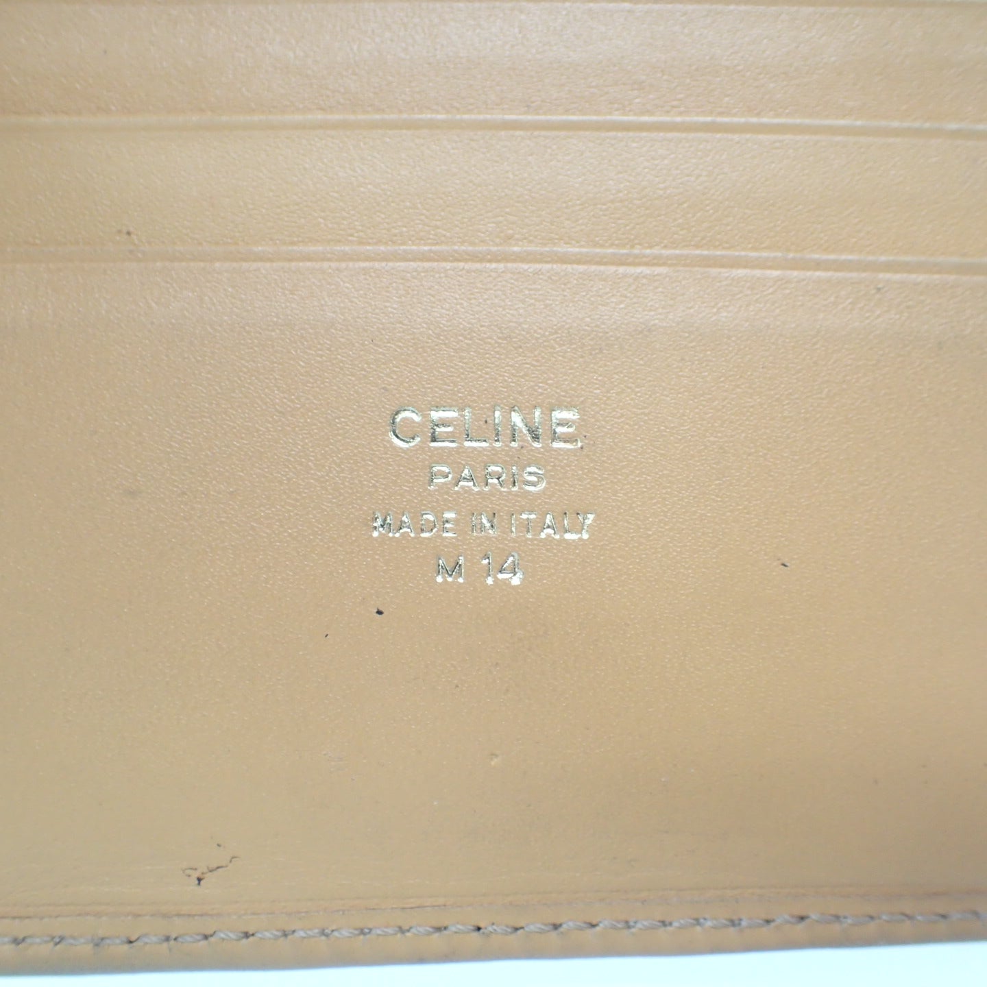 美品◆セリーヌ ヴィンテージ 二つ折り財布 マカダム がま口 M14 CELINE【AFI15】
