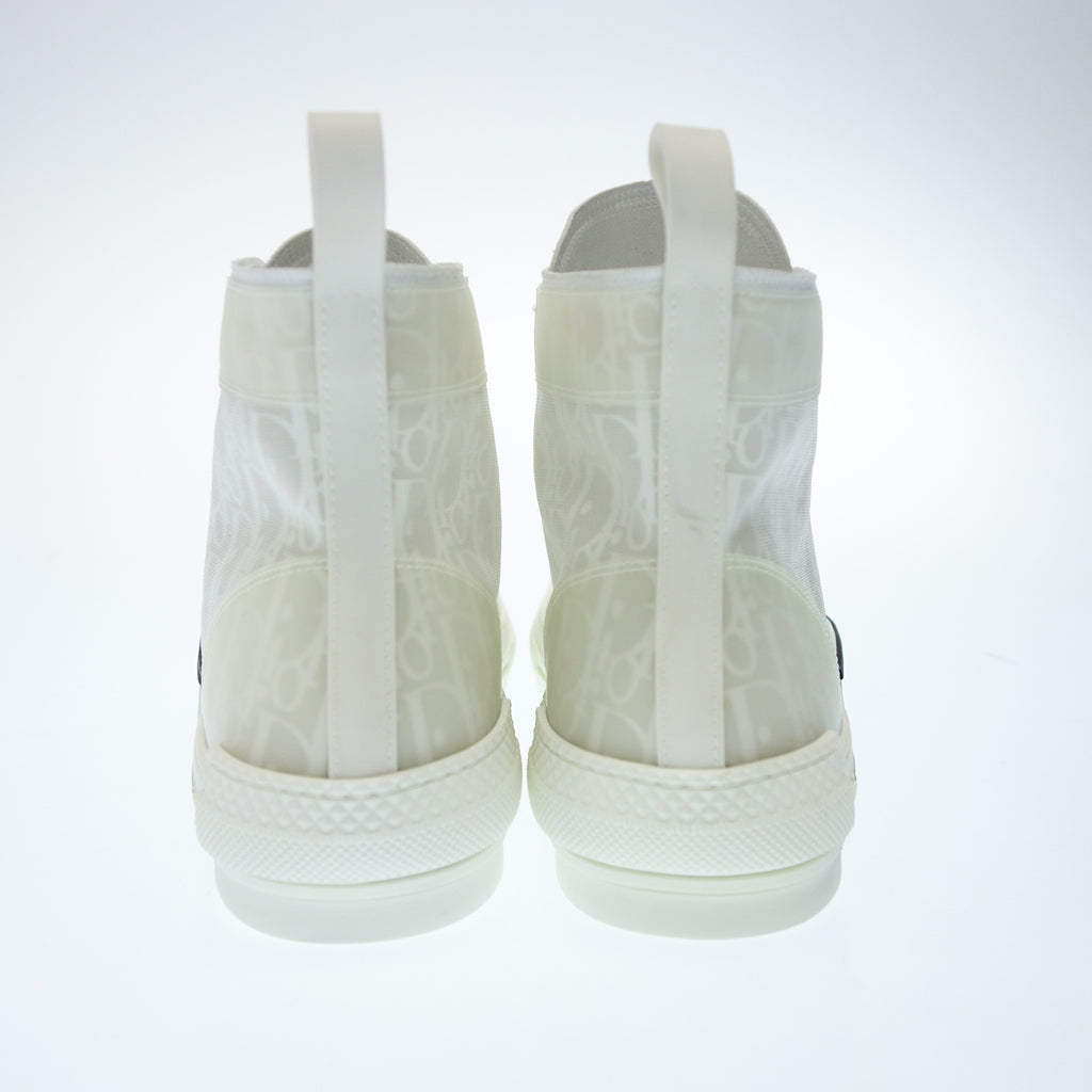 極美品◆ ディオール ハイトップスニーカー ディオールオブリーク 3SH118YNT メンズ 46 ホワイト Dior【AFD5】