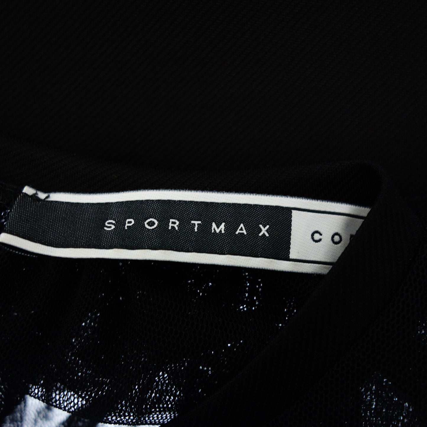 極美品◆スポーツマックス ワンピース ノースリーブ シースルー 切替&レース レディース グレー ブラック S 2点セット SPORT MAX【AFB19】