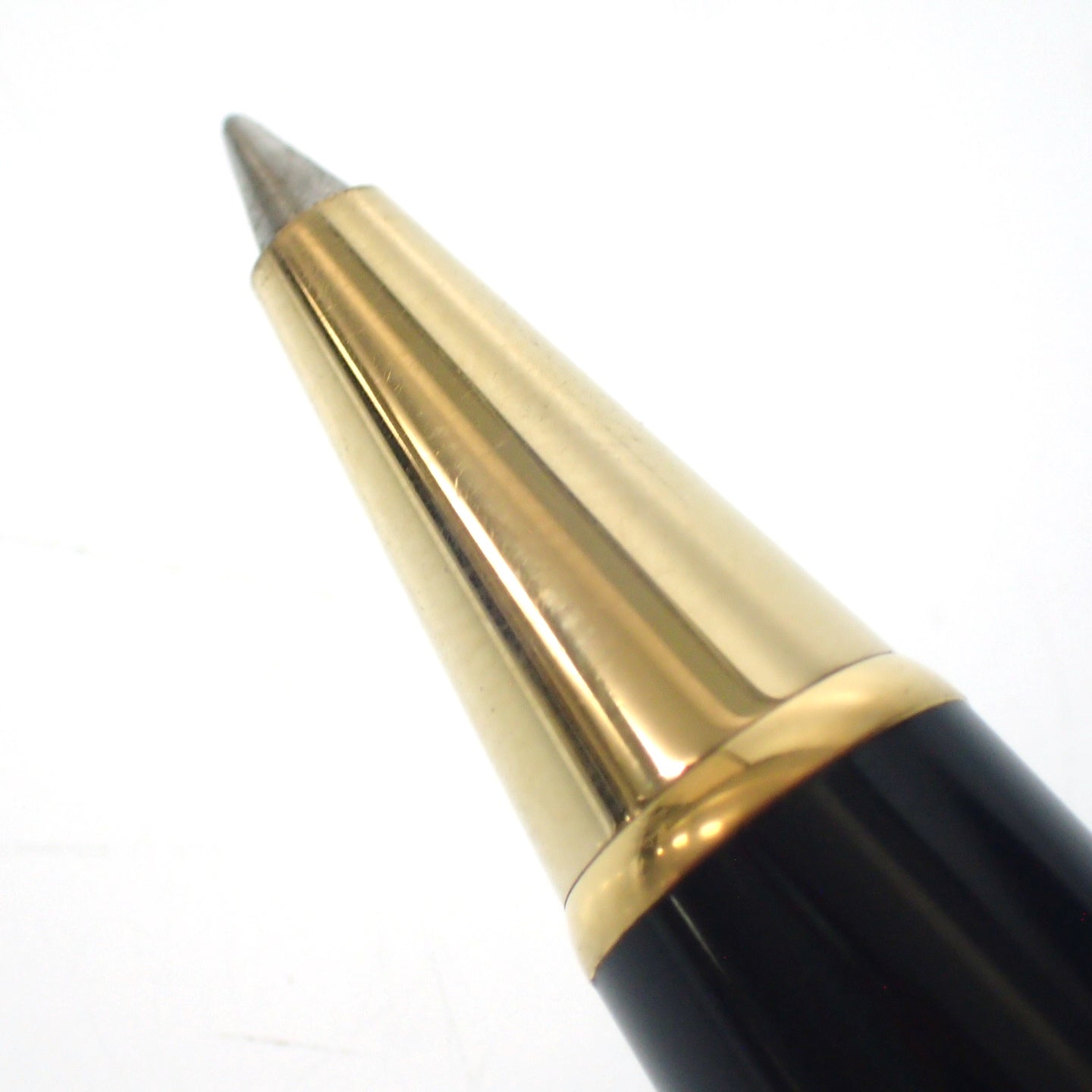 美品◆モンブラン ボールペン マイスターシュテュック キャップ式 黒×ゴールド MONTBLANC【AFI9】