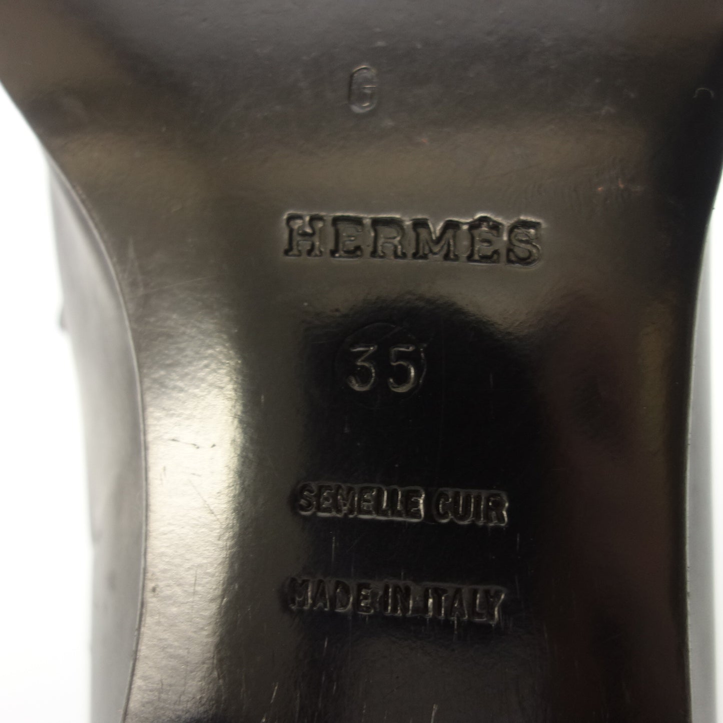美品◆エルメス ローファー コンスタンス レディース ブラック サイズ35 HERMES CONSTANCE【AFC45】