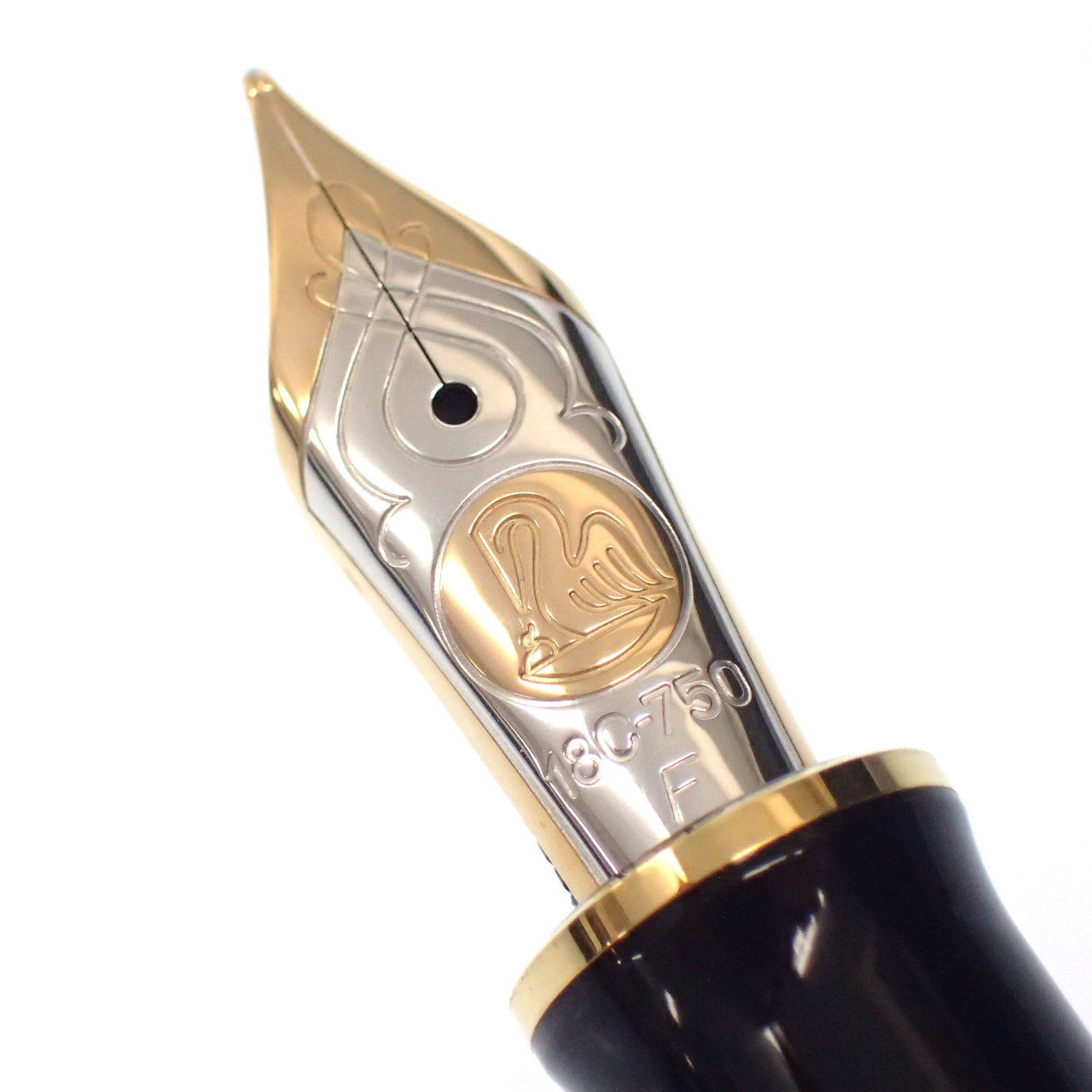 ペリカン 万年筆 スーベレーン M800 ペン先18C750 字幅F インク 箱付き 青系 Pelikan【AFI18】【中古】