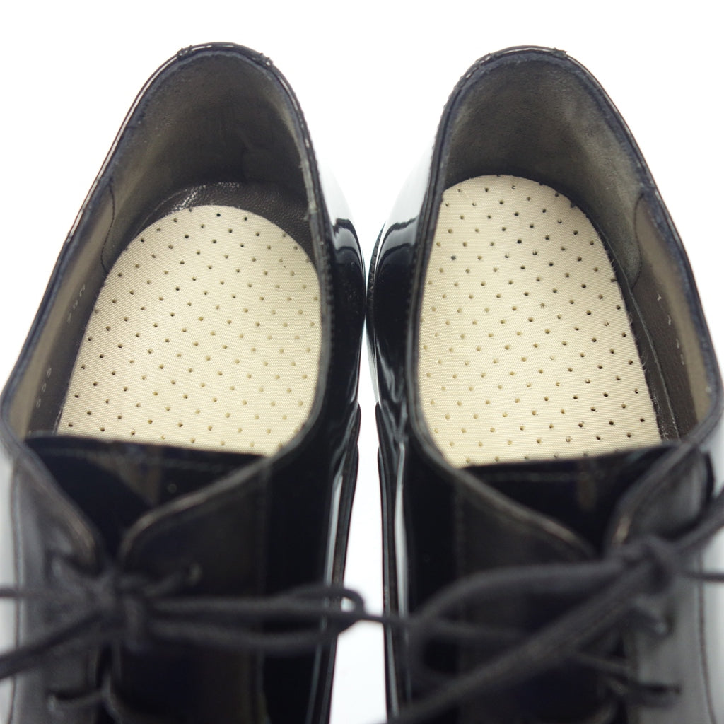 美品◆ジョンストンマーフィー レザーシューズ ストレートチップ パテントレザー メンズ ブラック サイズ9.5 JOHNSTON&MURPHY【AFD9】