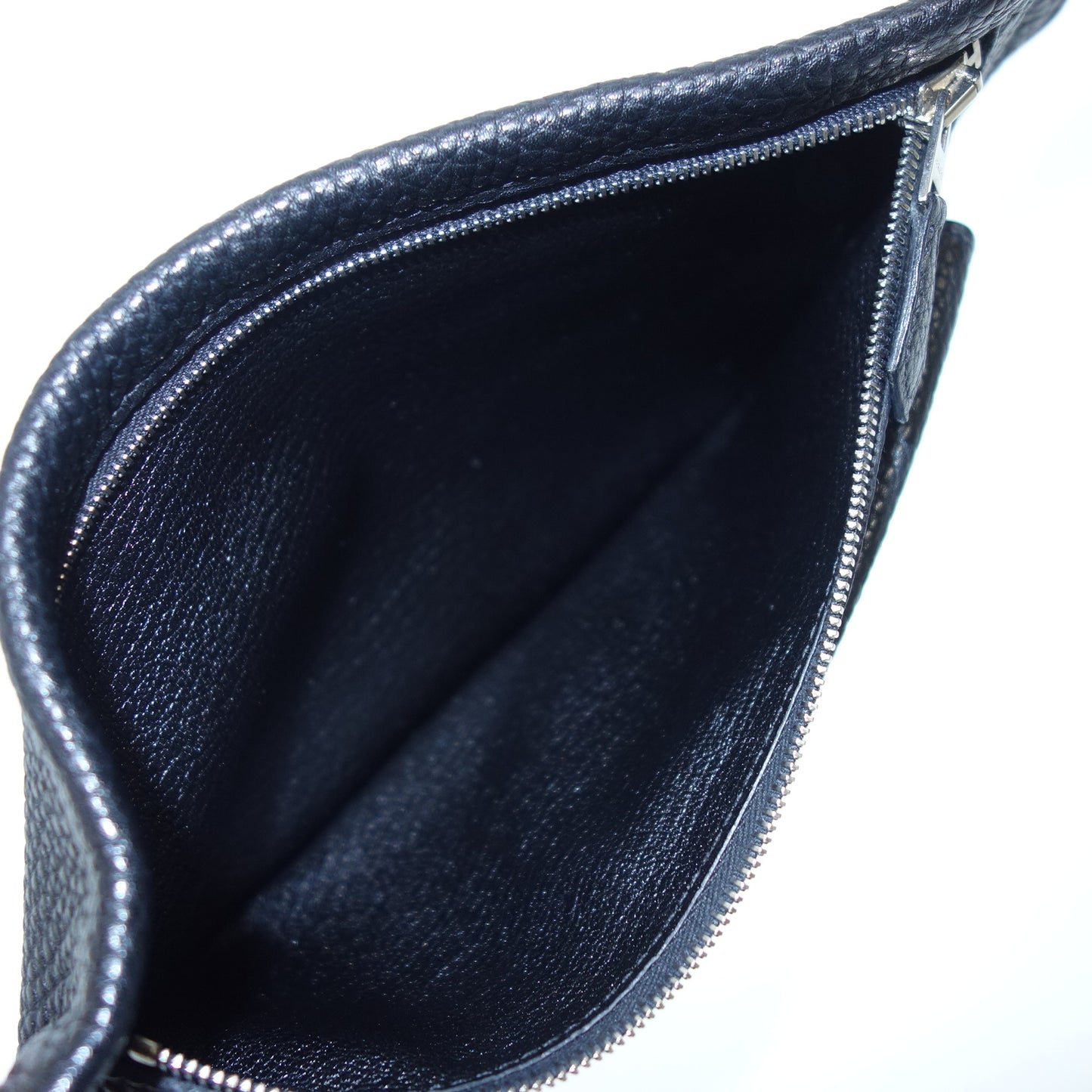 美品◆エルメス レザーポーチ ウエストバッグ トリヨンクレマンス セリエボタン □M刻 黒 HERMES【AFE5】