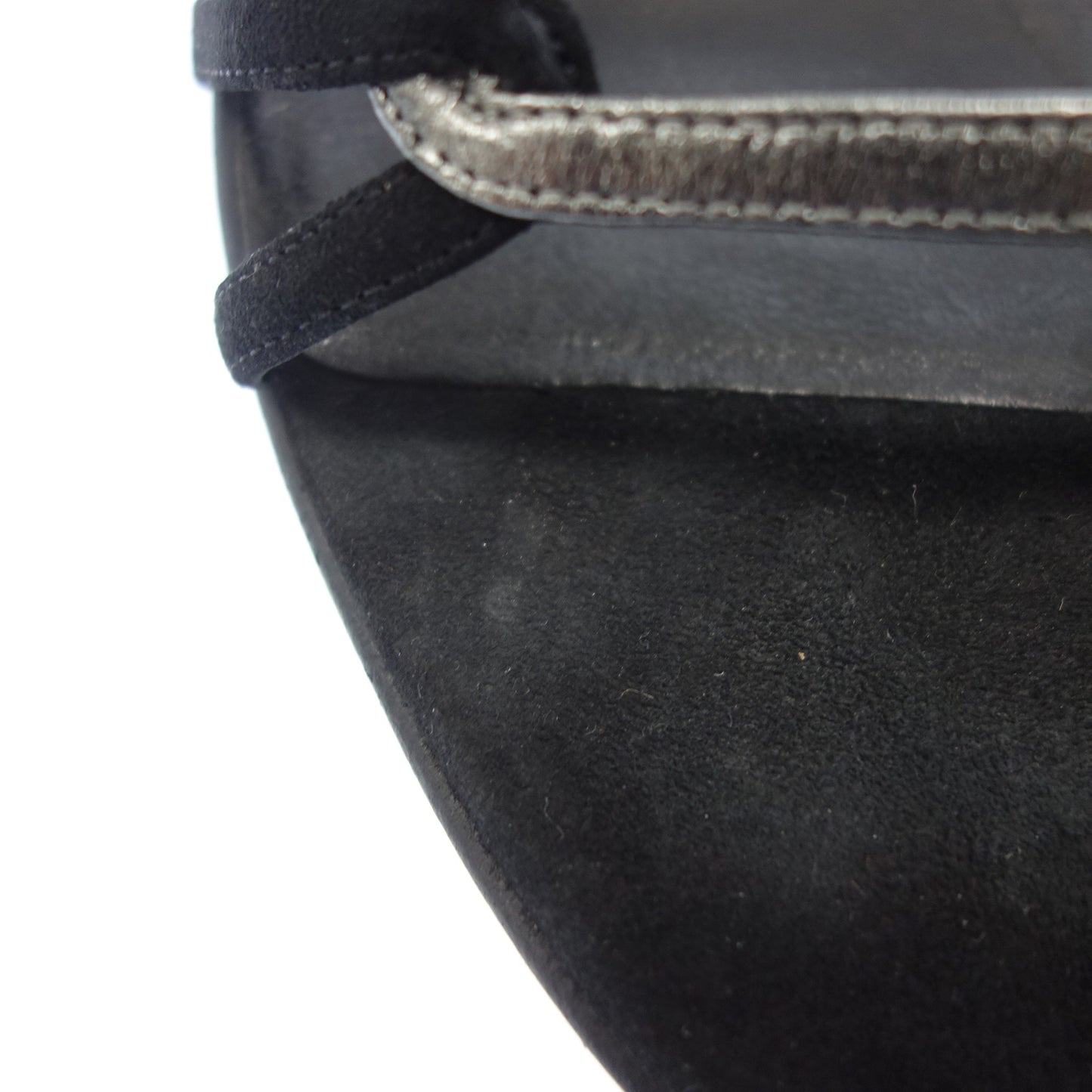 美品◆エルメス レザーパンプス レースアップ レザー切替 レディース ブラック サイズ36 HERMES【AFC44】