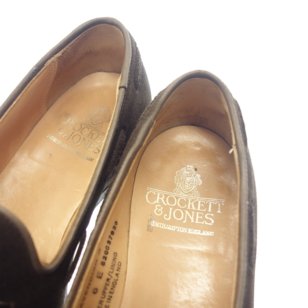美品◆クロケット&ジョーンズ レザーシューズ タッセル ローファー キャベンディッシュ3 スエード メンズ UK6 ブラウン Crockett&Jones CAVENDISH3【LA】