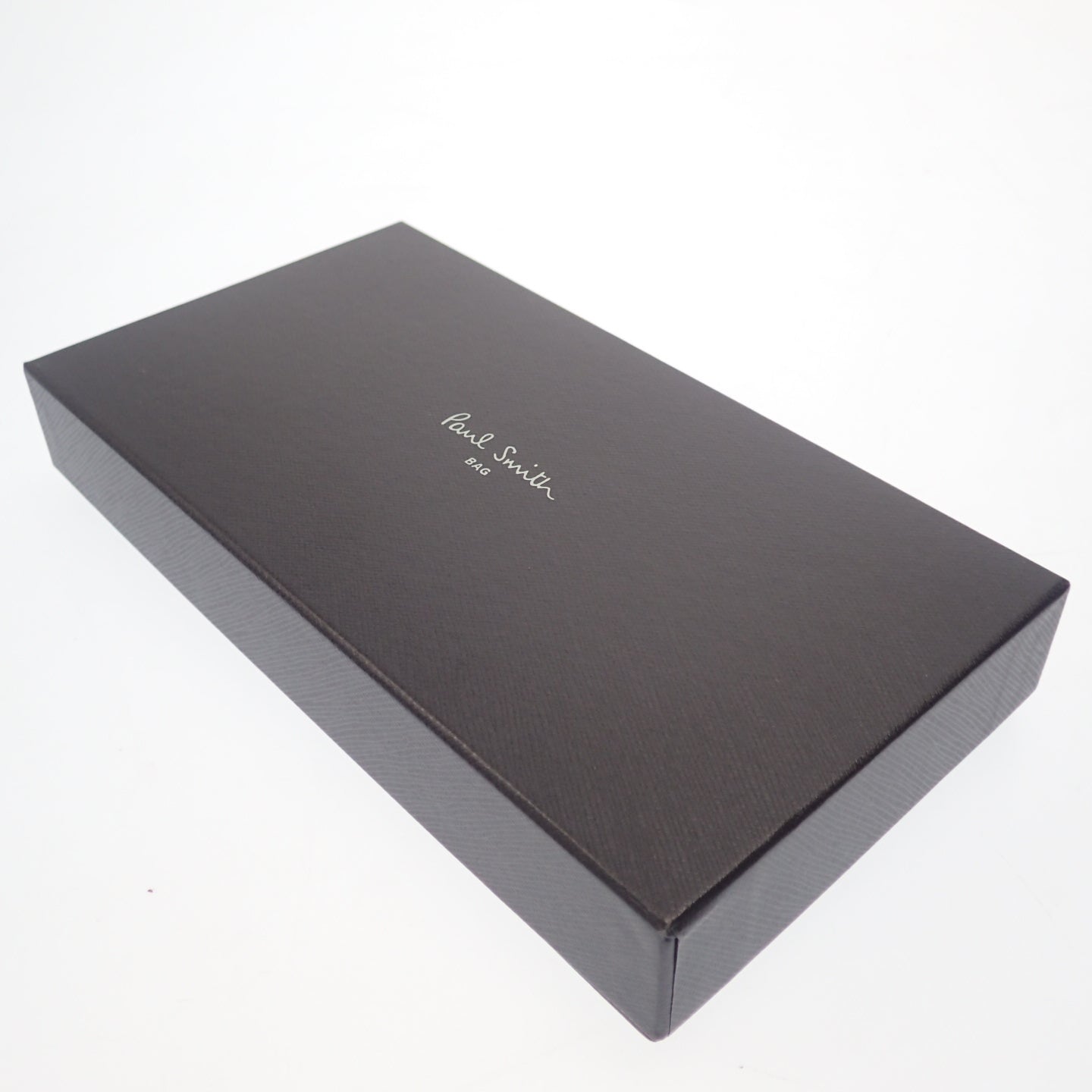 新品同様◆ポールスミス レザー ラウンドジップ 長財布 メンズ 黒×ネイビー系 Paul Smith【AFI1】