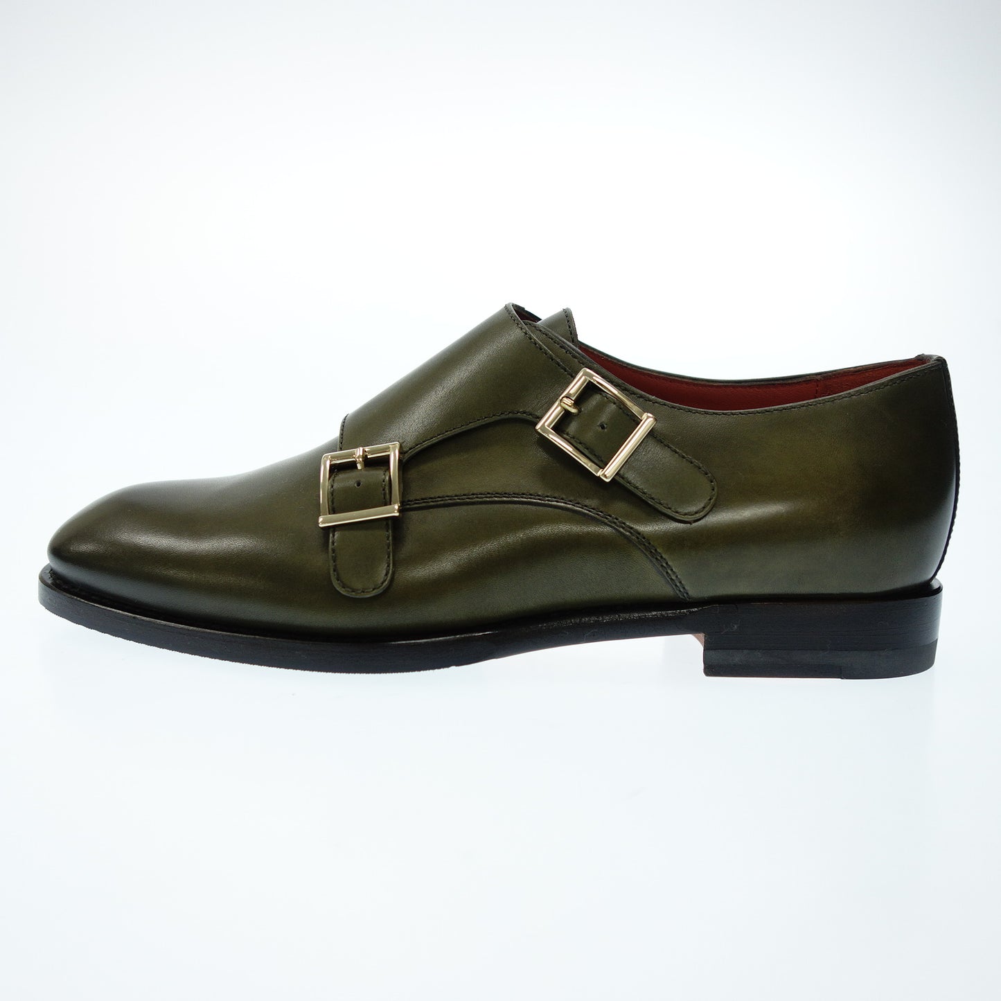 サントーニ レザーシューズ ダブルモンク 55848 レディース 36 緑 Santoni【AFC49】【中古】