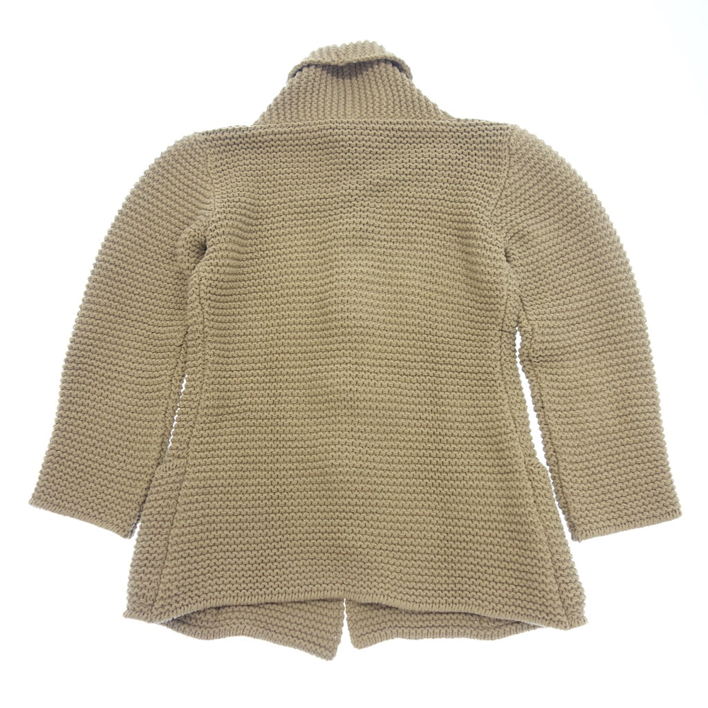 美品◆エンポリオアルマーニ カーディガン ショール デザイン コットン混 メンズ ブラウン系 サイズ48 EMPORIO ARMANI【AFB10】