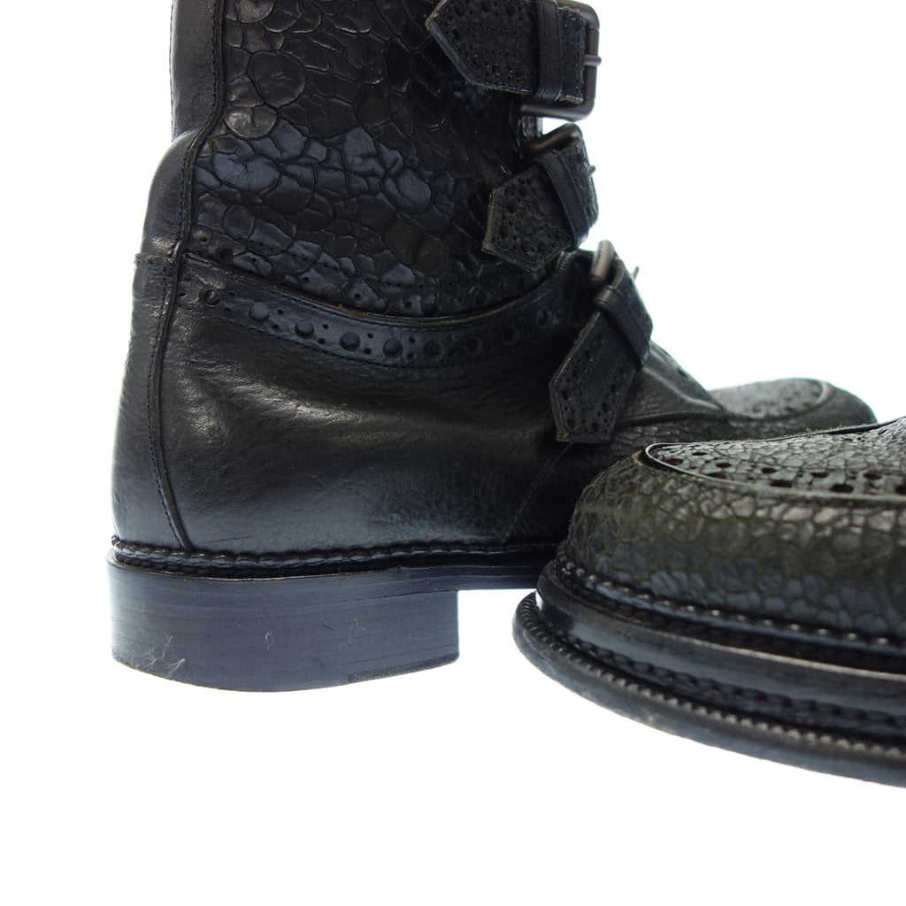 美品◆ ドルチェ&ガッバーナ DOLCE & GABBANA エンジニアブーツ ショートブーツ 6D 黒 【AFC24】